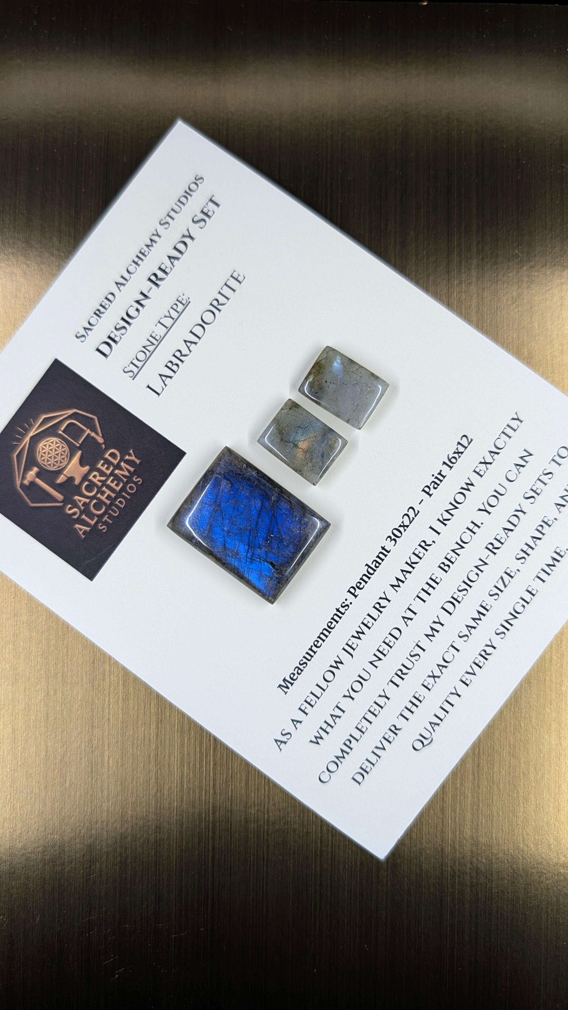 Rectangle Shape - Labradorite - Design-Ready Set