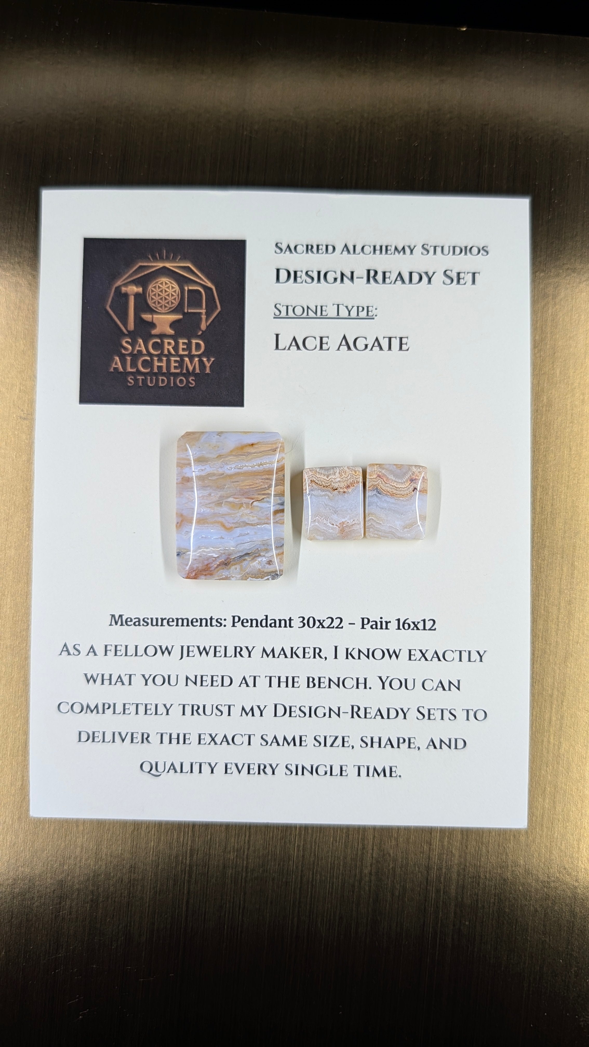 Rectangle Shape - Lace Agate - Design-Ready Set