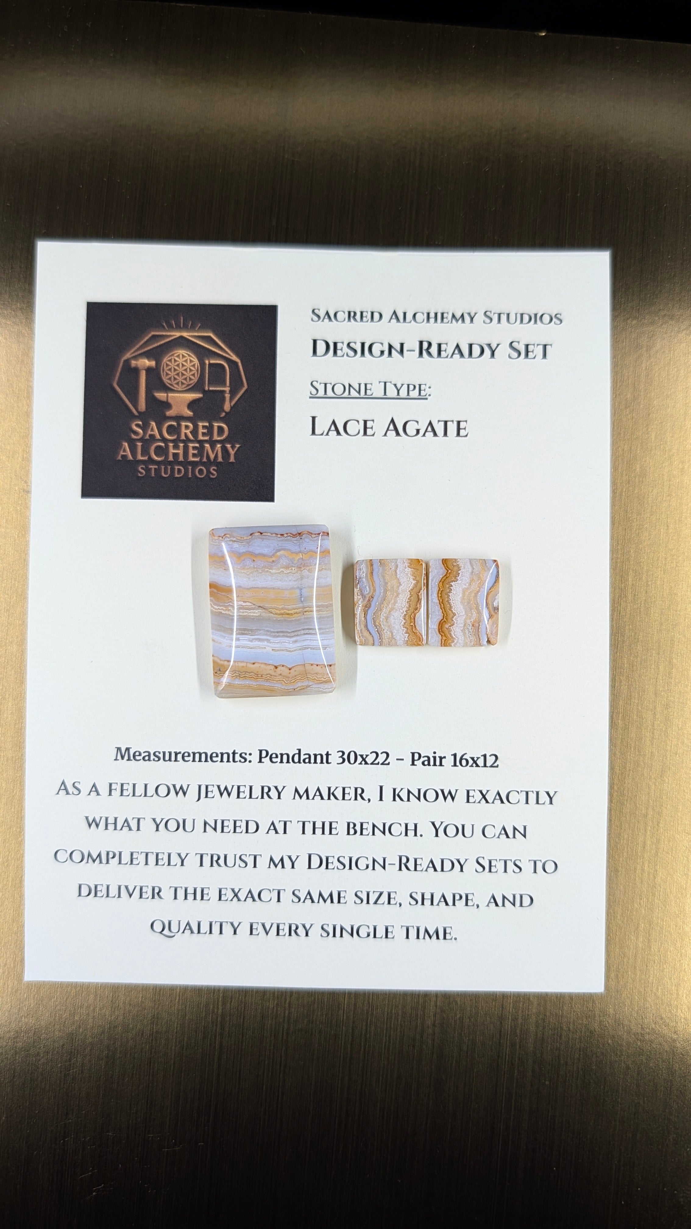 Rectangle Shape - Lace Agate - Design-Ready Set