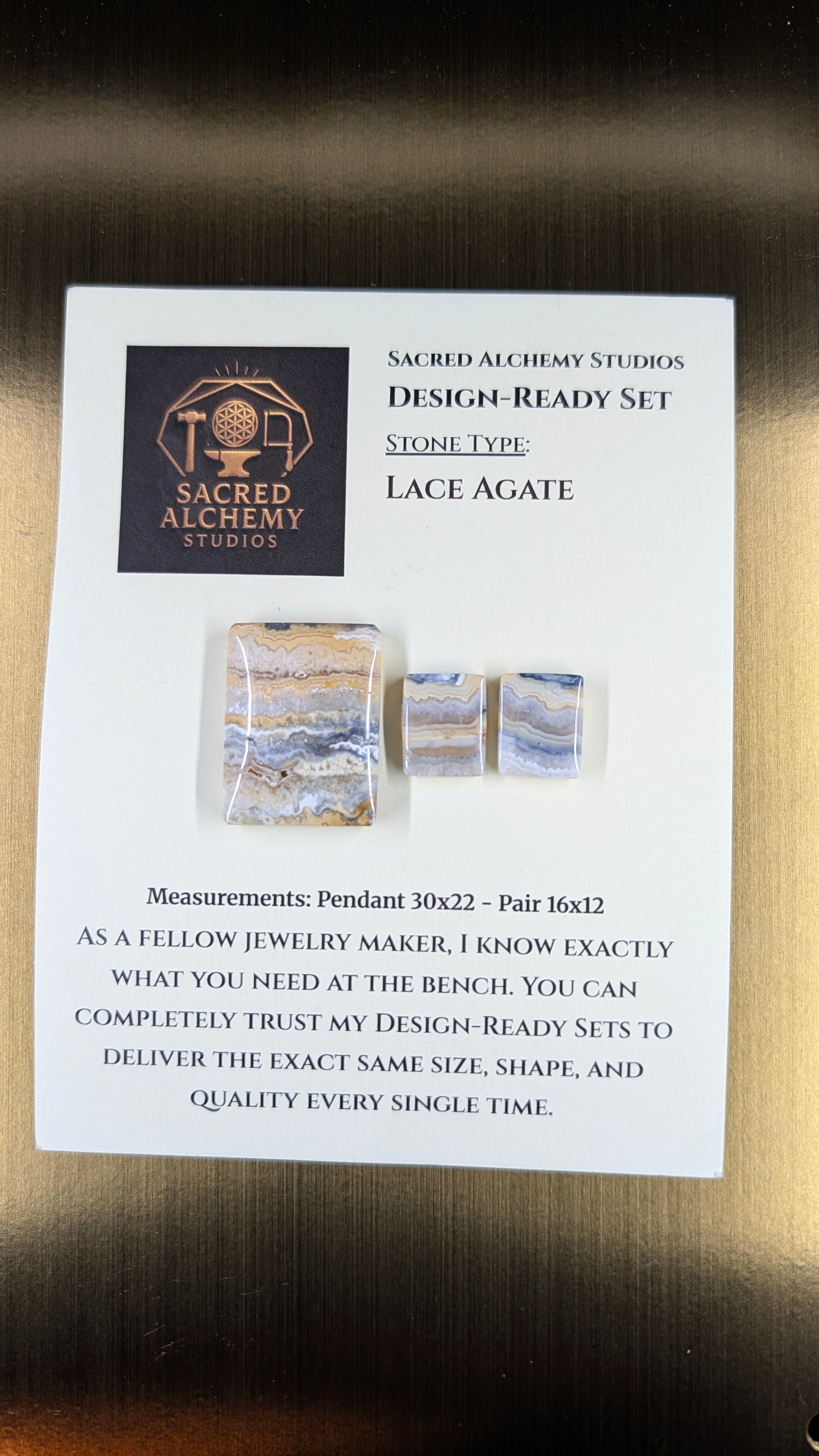 Rectangle Shape - Lace Agate - Design-Ready Set