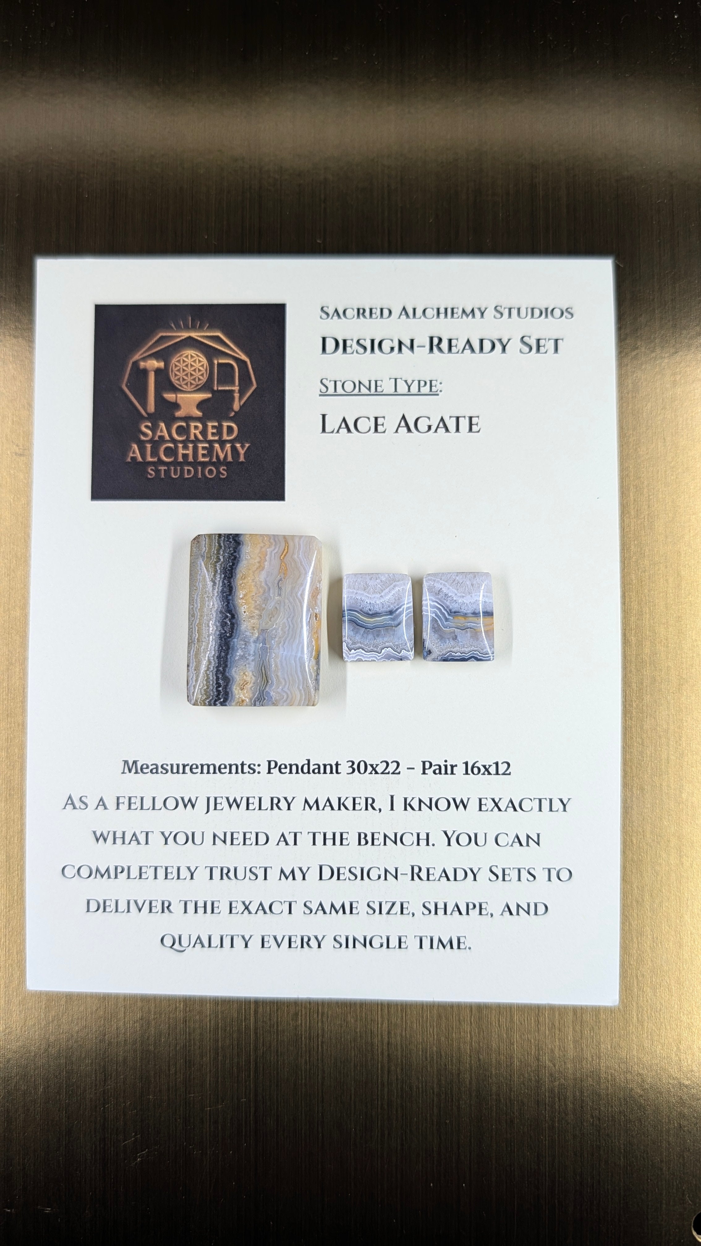 Rectangle Shape - Lace Agate - Design-Ready Set