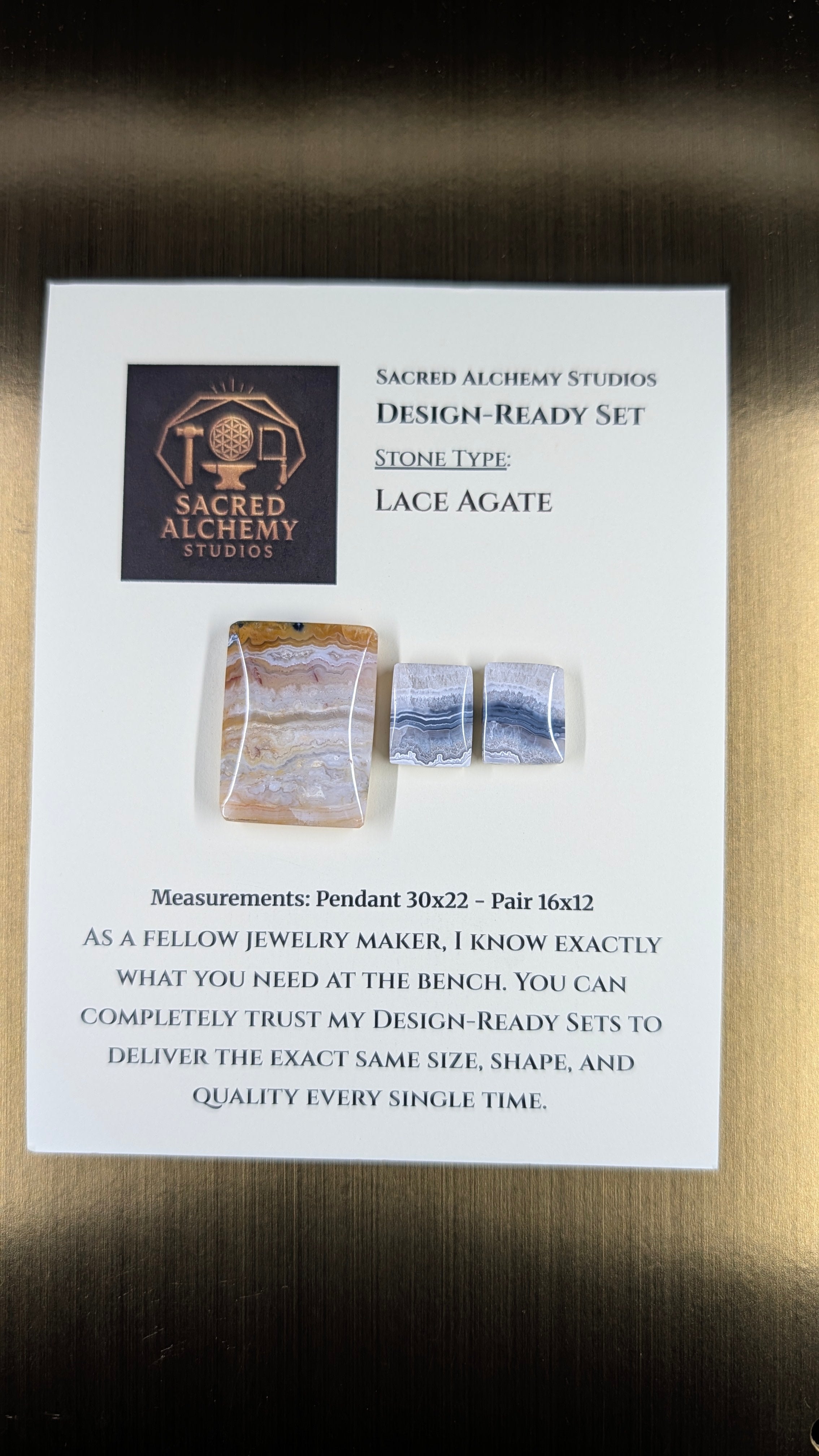 Rectangle Shape - Lace Agate - Design-Ready Set