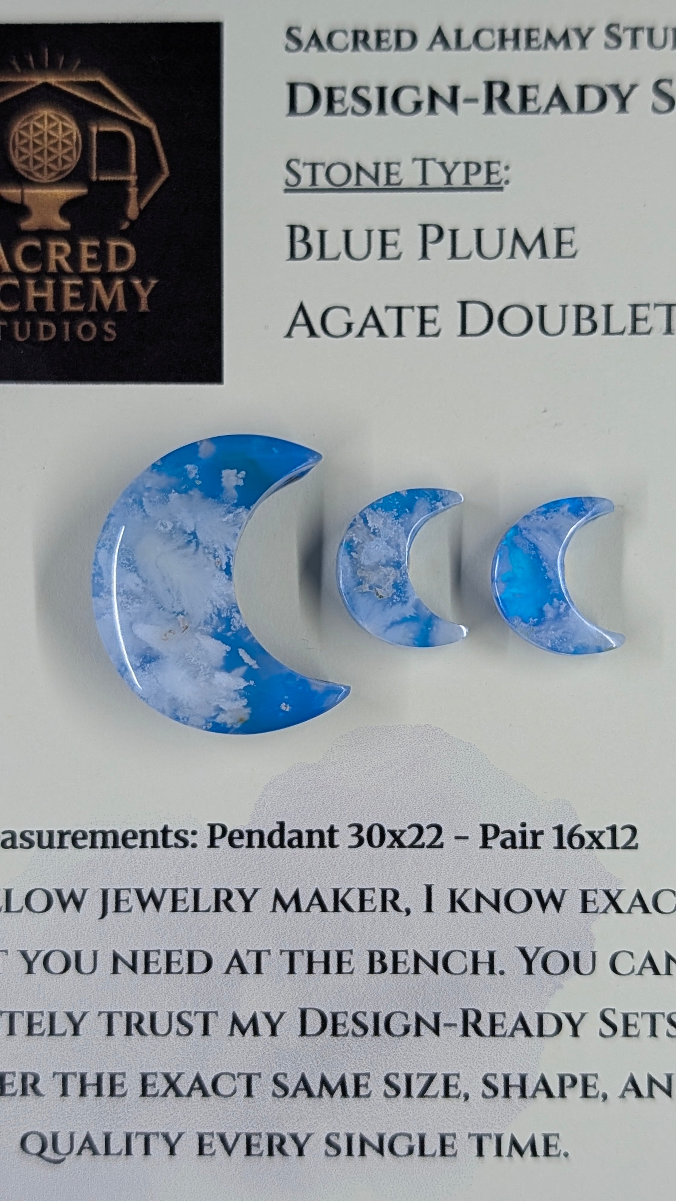 Crescent Moon - Blue Plume Doublet - Design-Ready Set