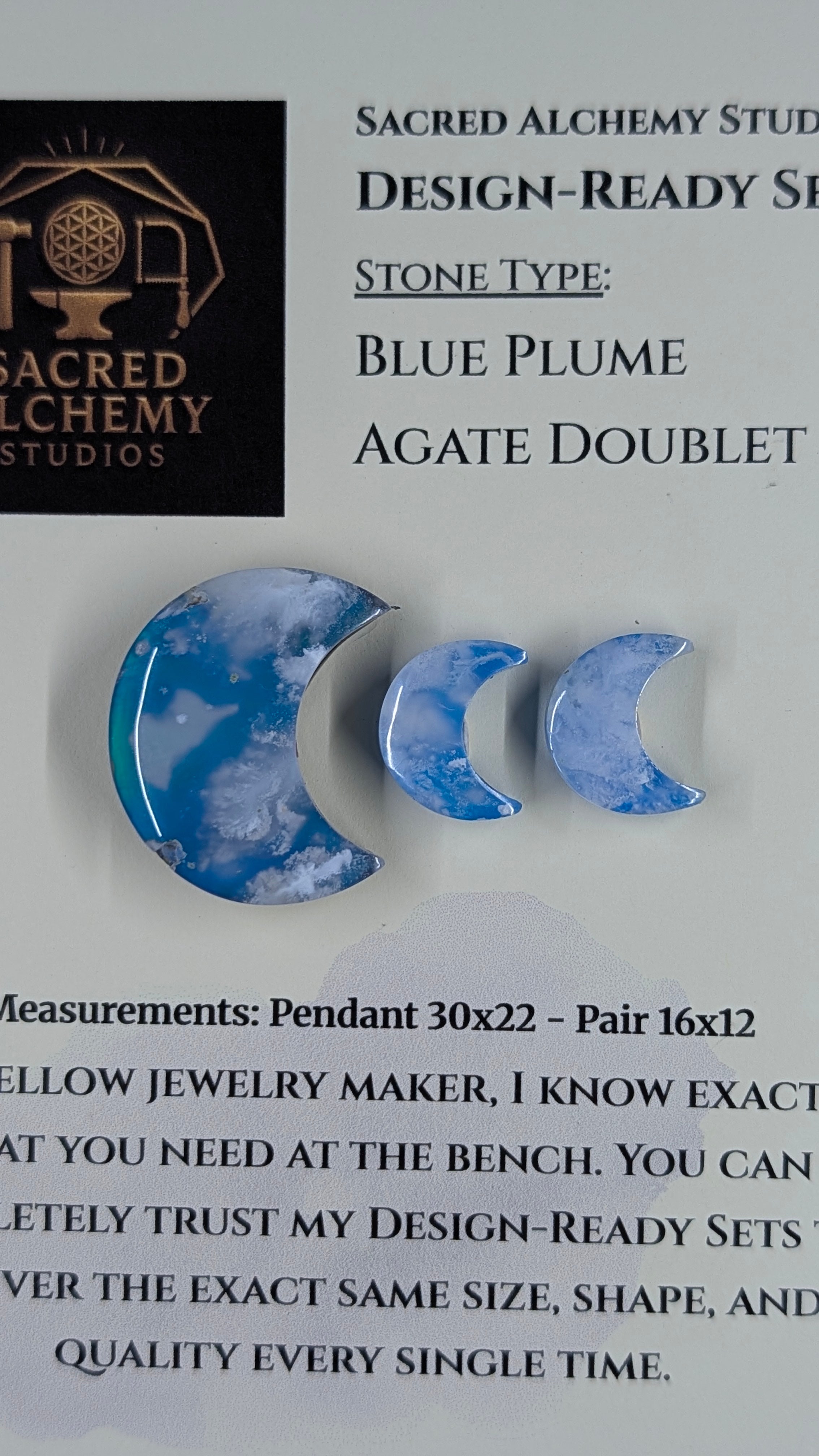 Crescent Moon - Blue Plume Doublet - Design-Ready Set