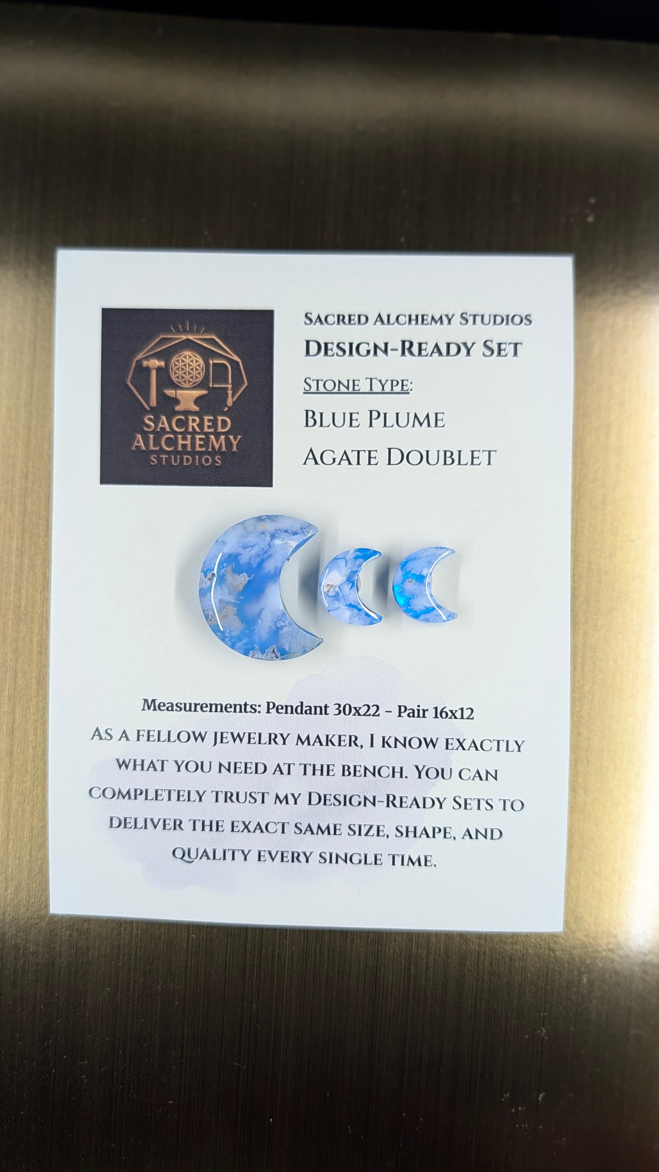 Crescent Moon - Blue Plume Doublet - Design-Ready™™ Set