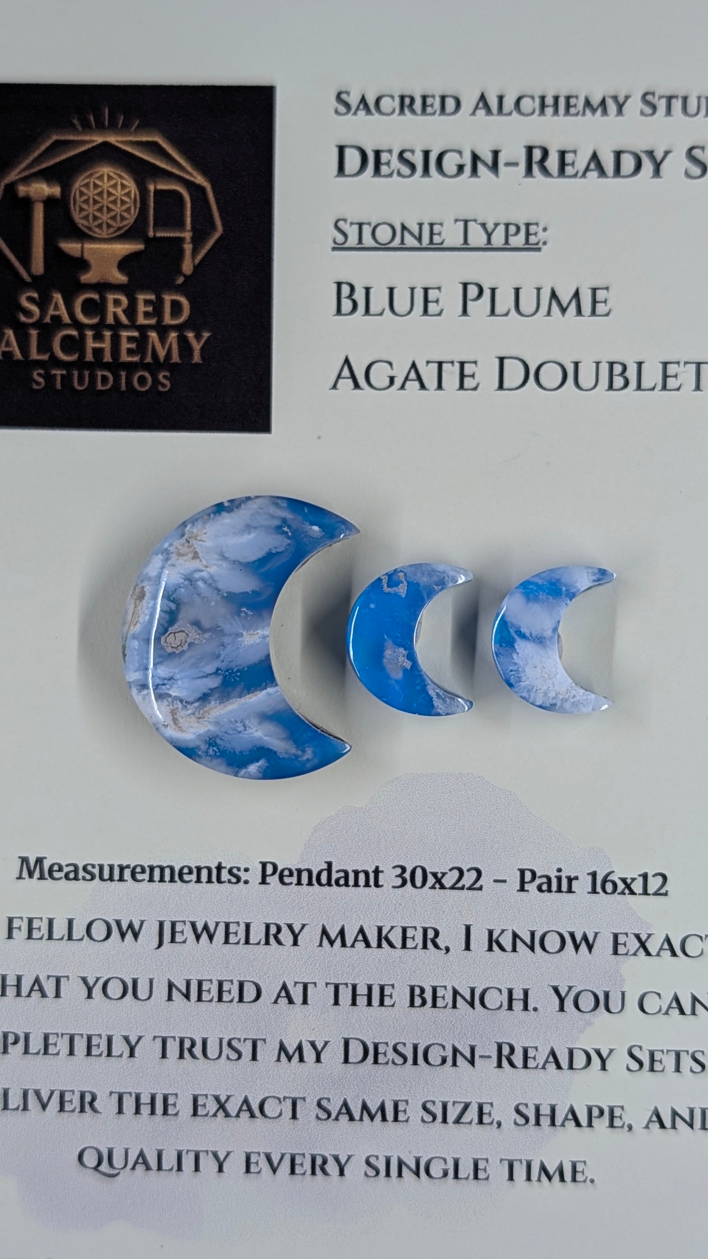 Crescent Moon - Blue Plume Doublet - Design-Ready Set