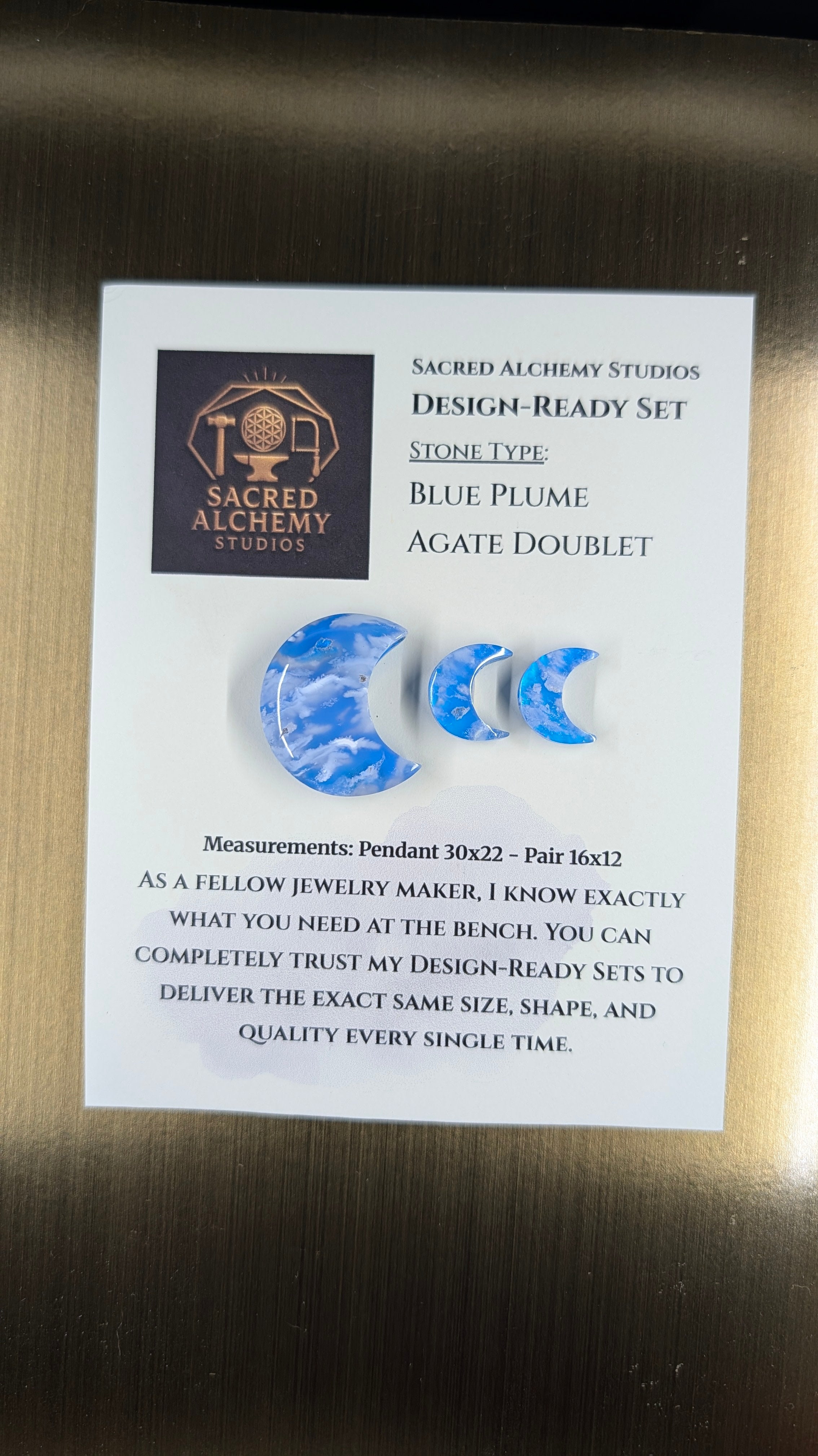 Crescent Moon - Blue Plume Doublet - Design-Ready Set