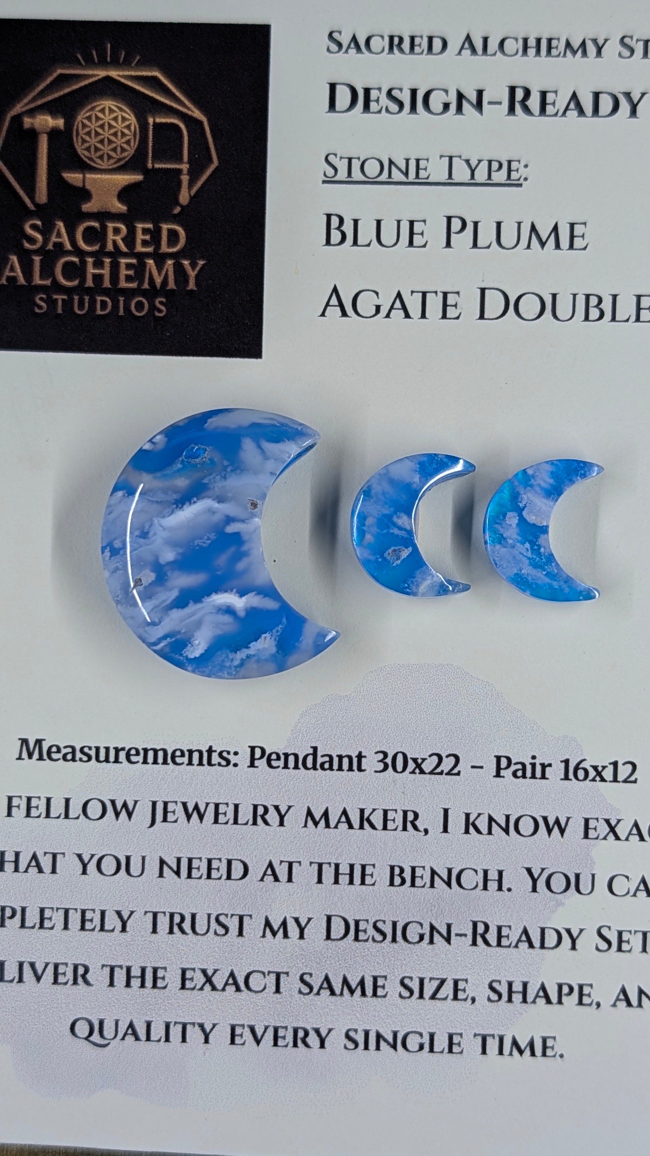 Crescent Moon - Blue Plume Doublet - Design-Ready Set