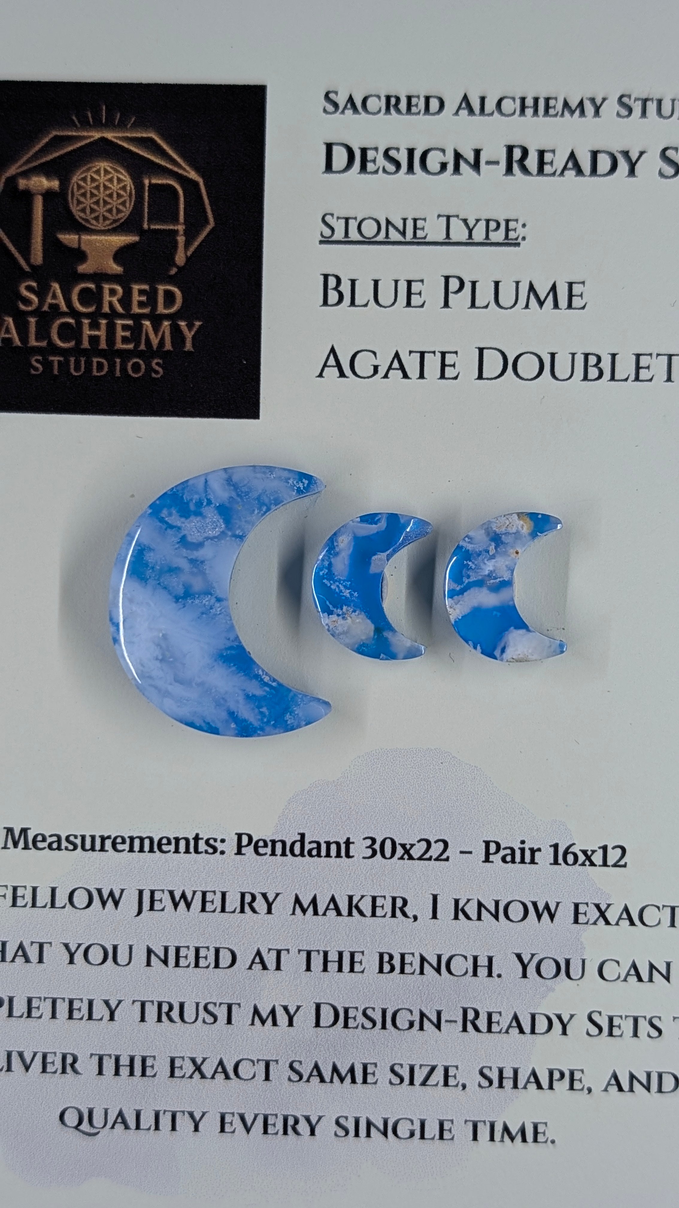 Crescent Moon - Blue Plume Doublet - Design-Ready Set