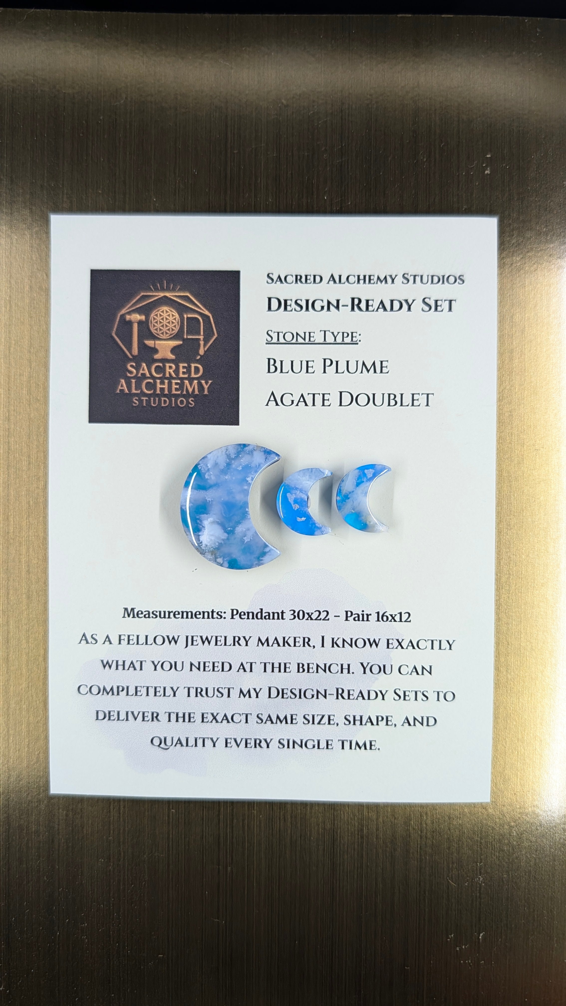 Crescent Moon - Blue Plume Doublet - Design-Ready Set