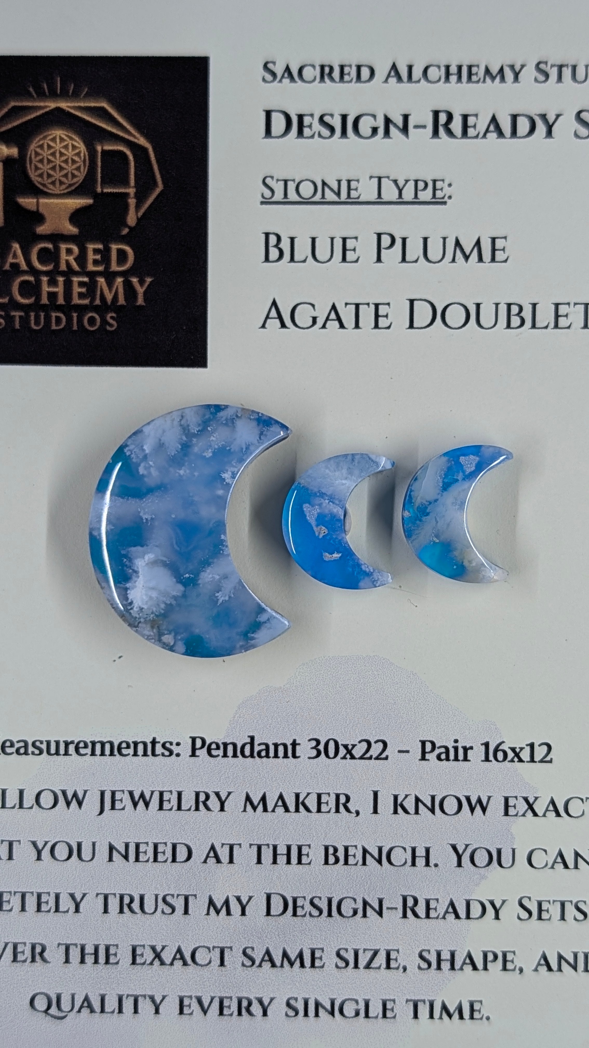 Crescent Moon - Blue Plume Doublet - Design-Ready Set