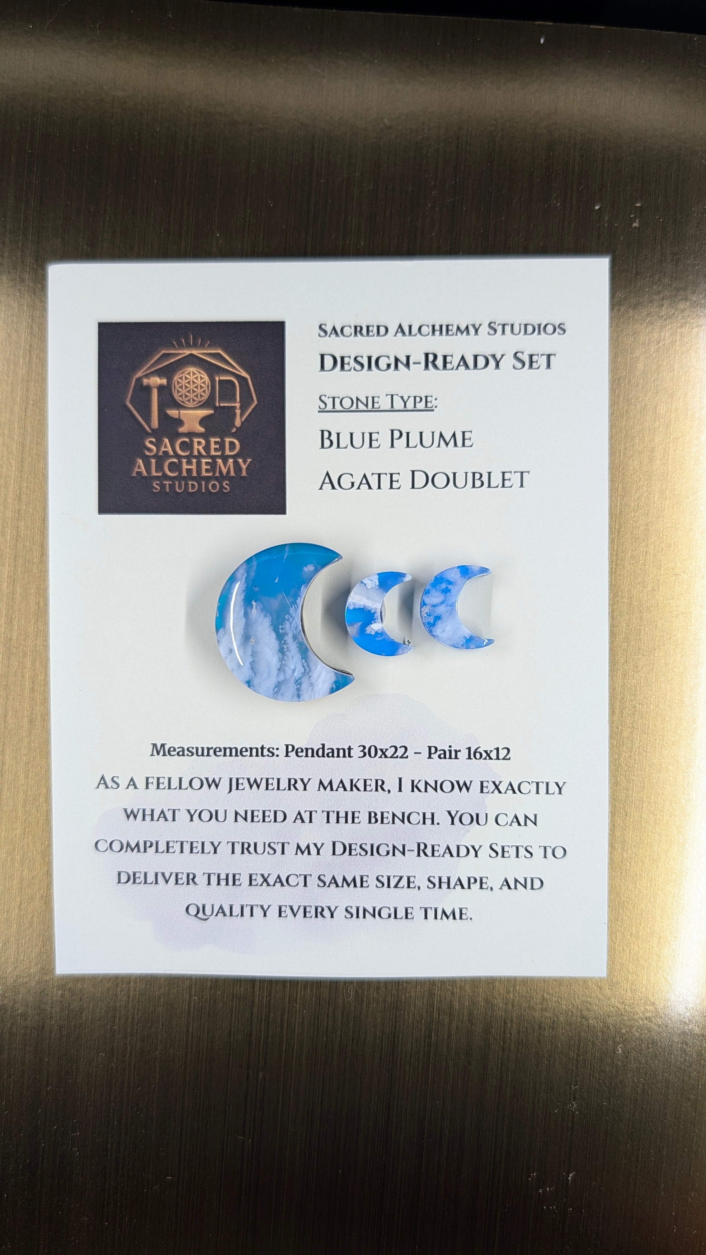 Crescent Moon - Blue Plume Doublet - Design-Ready Set