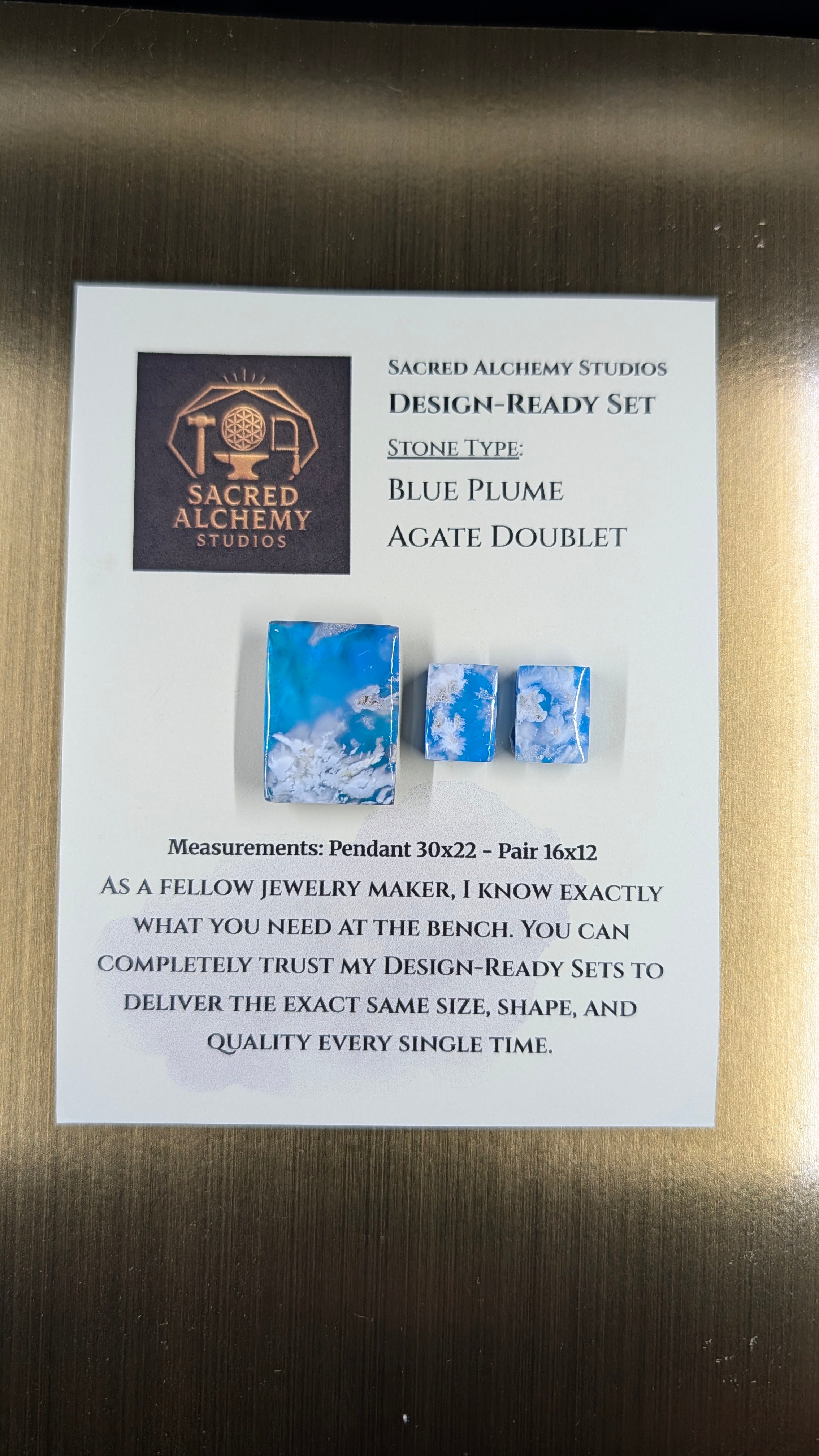 Rectangle Shape - Blue Plume Doublet - Design-Ready Set