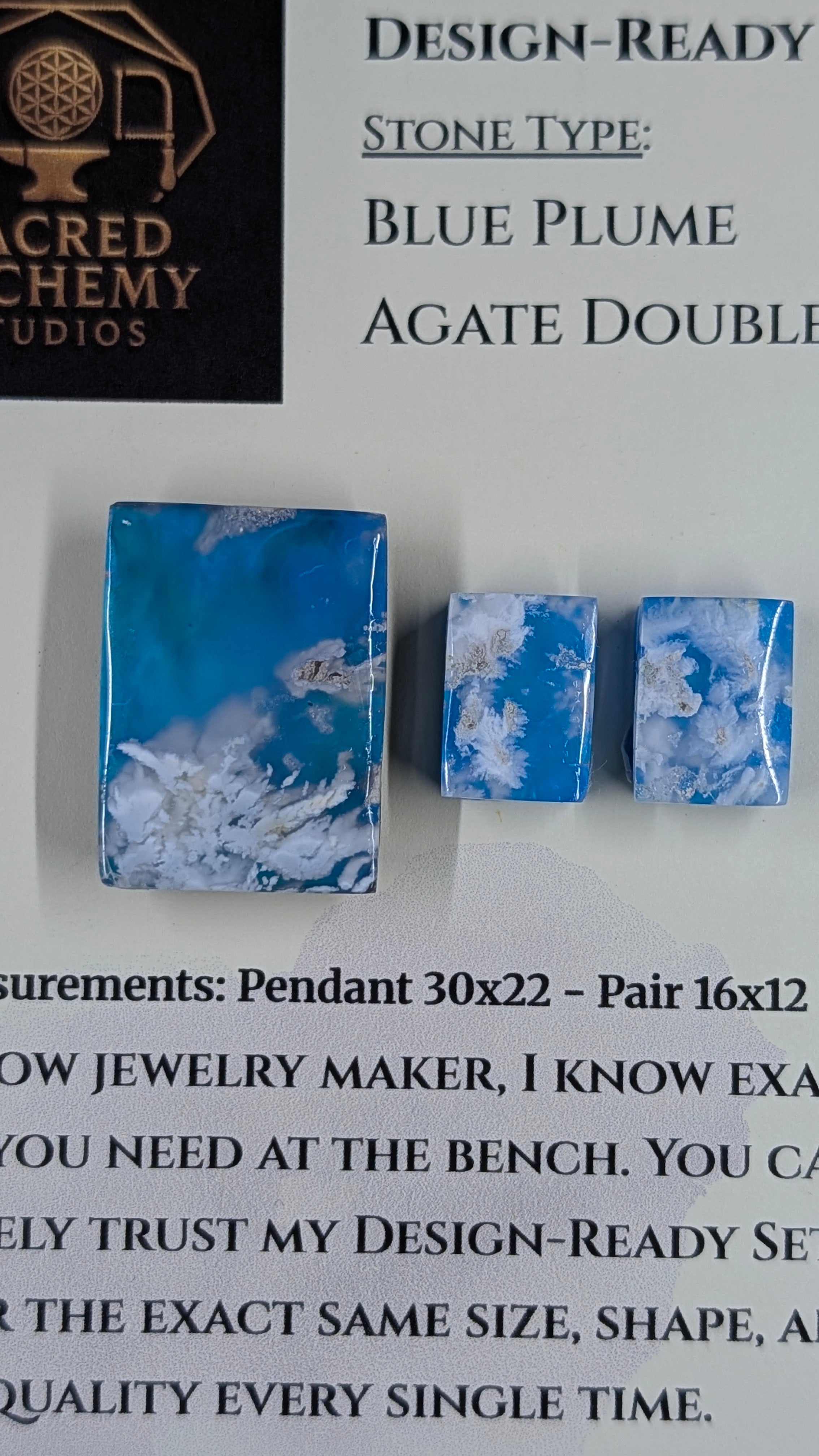 Rectangle Shape - Blue Plume Doublet - Design-Ready Set
