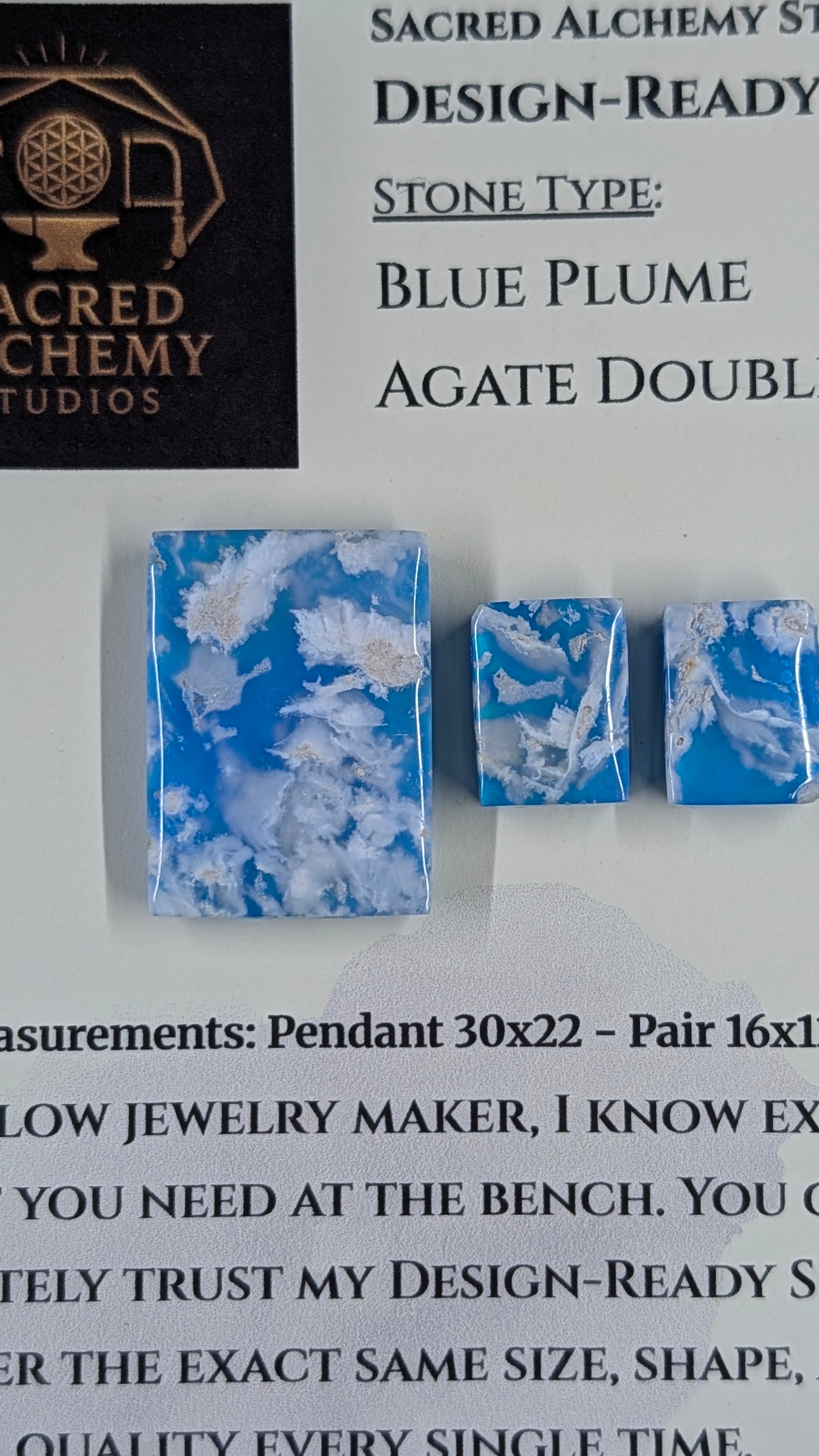 Rectangle Shape - Blue Plume Doublet - Design-Ready Set