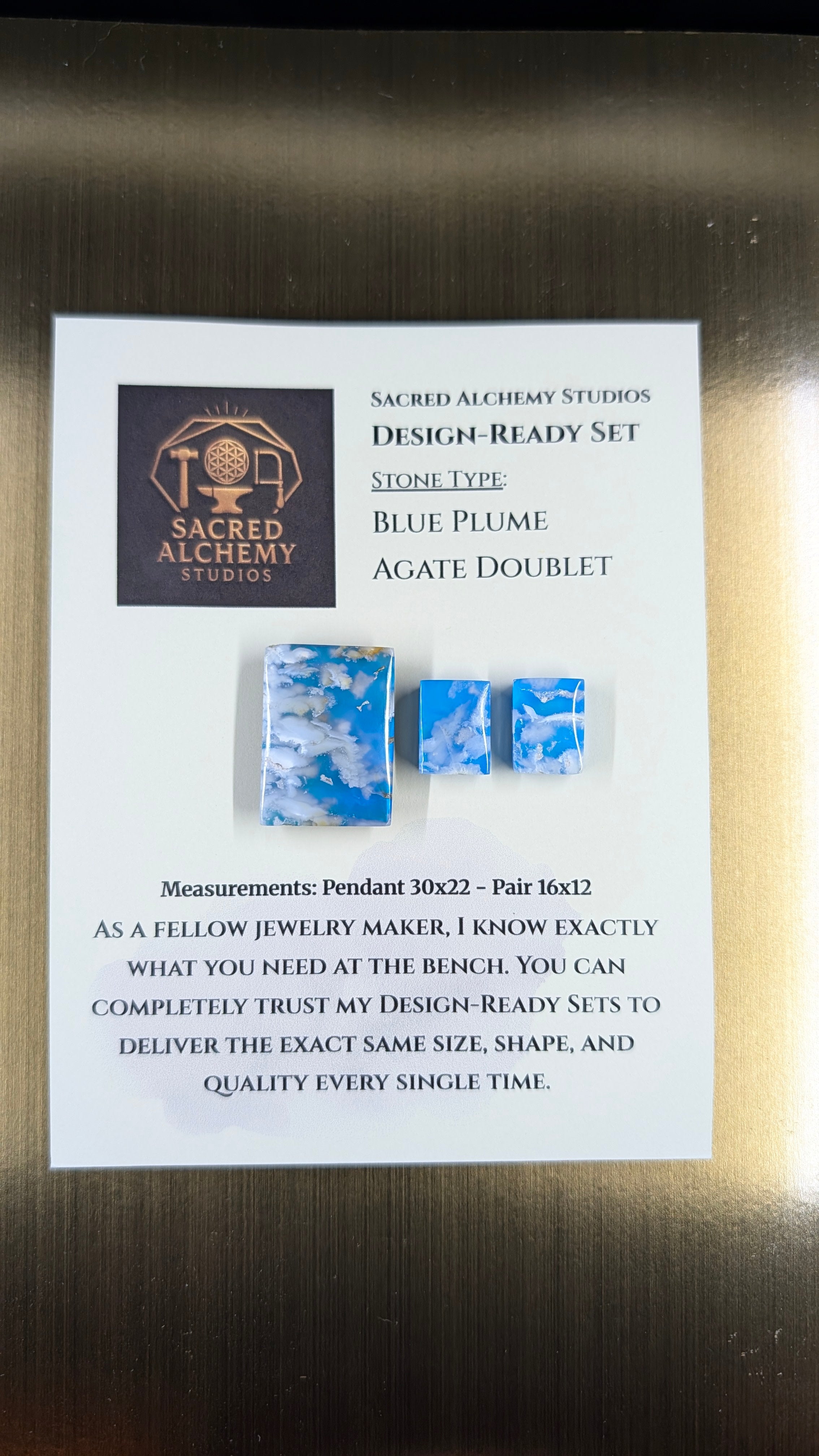 Rectangle Shape - Blue Plume Doublet - Design-Ready Set
