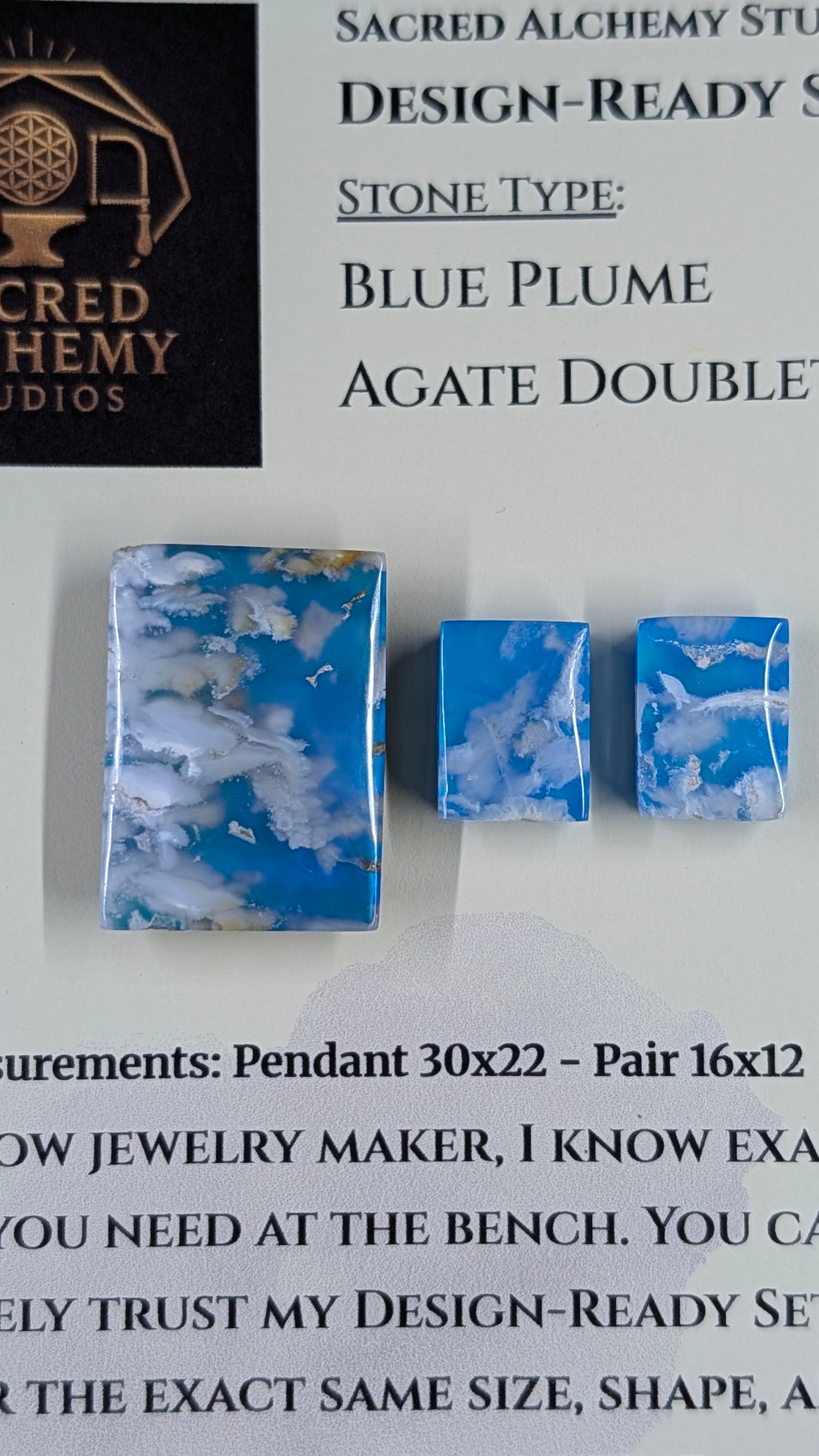 Rectangle Shape - Blue Plume Doublet - Design-Ready Set