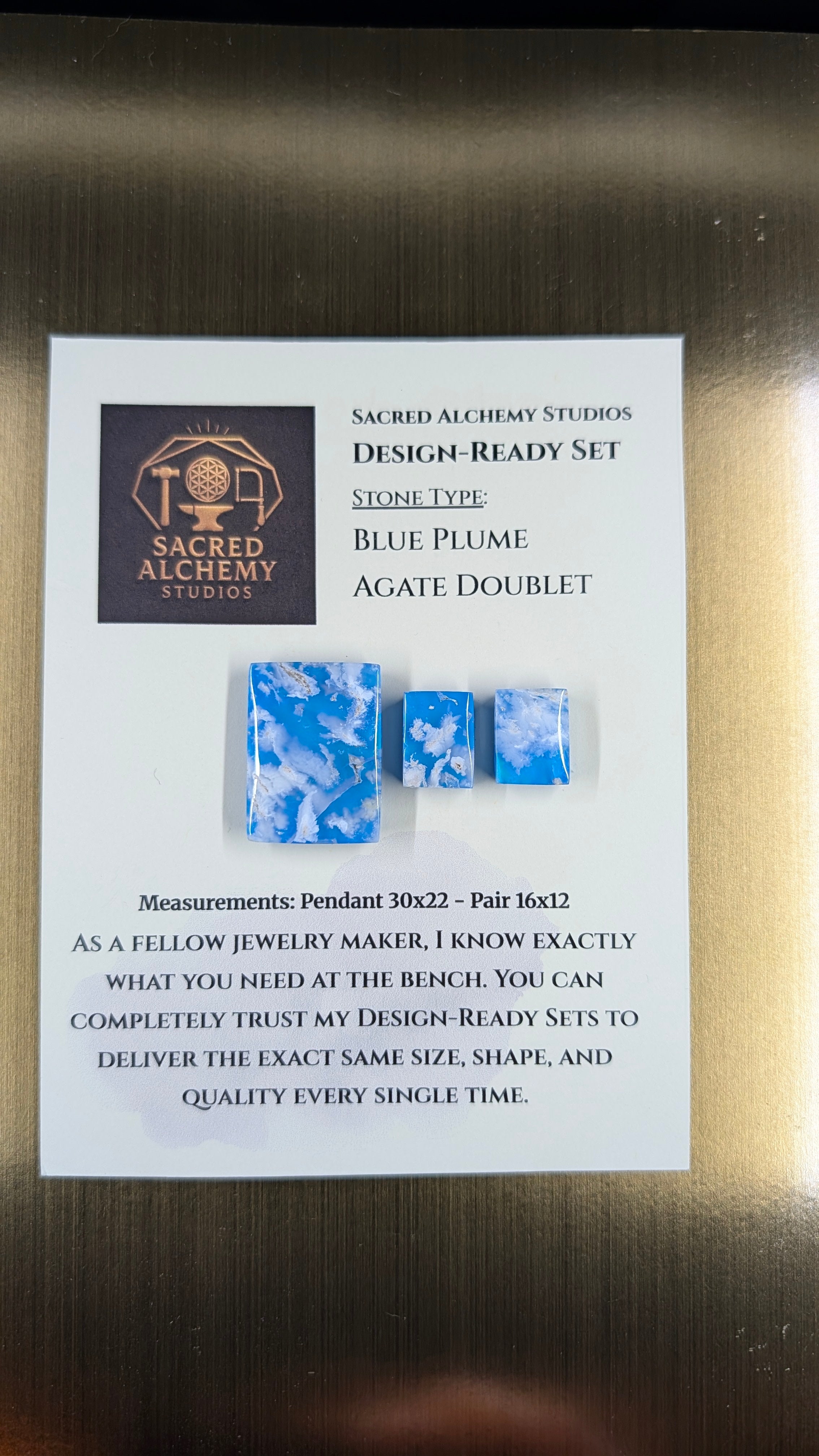 Rectangle Shape - Blue Plume Doublet - Design-Ready Set