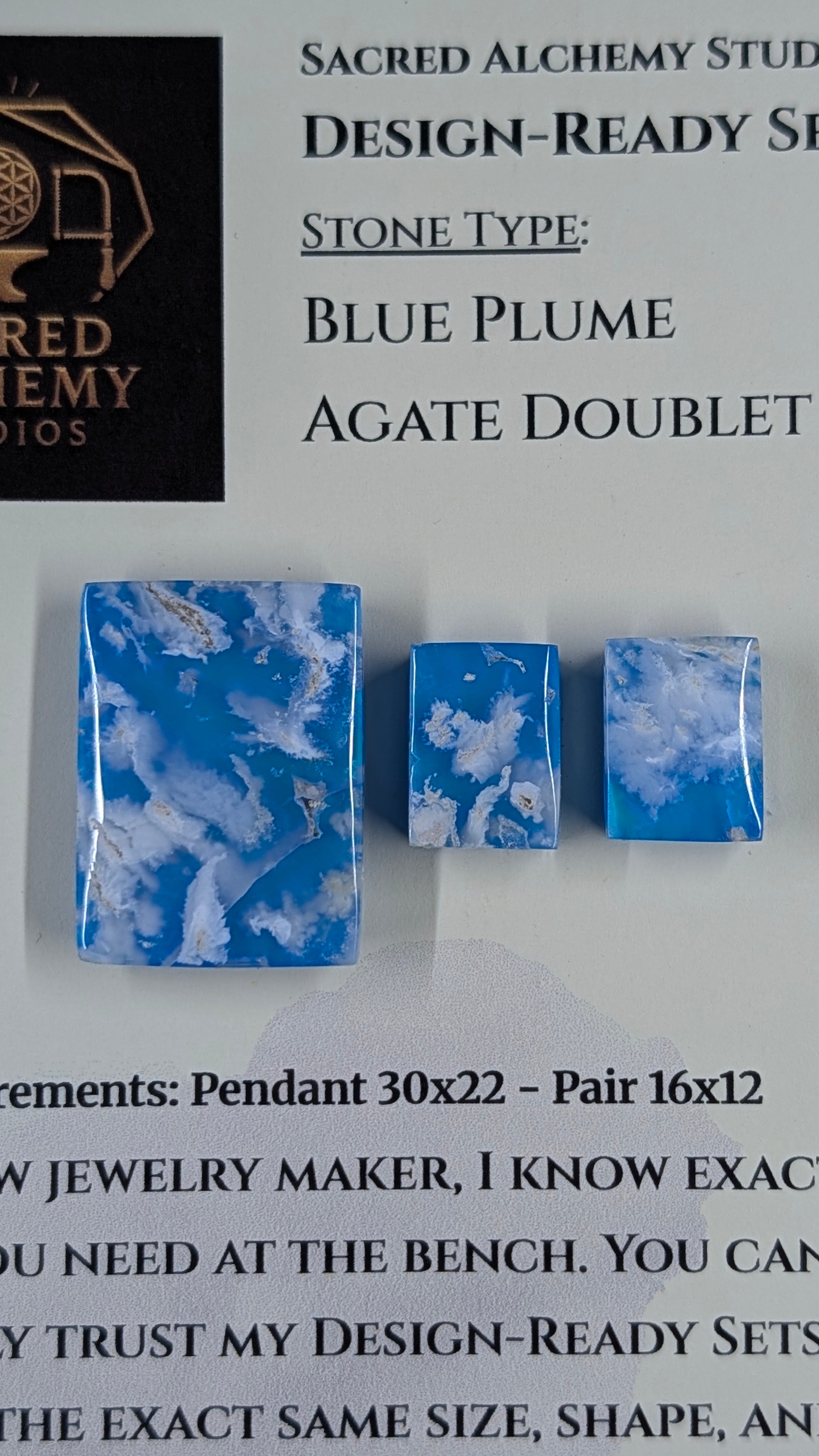 Rectangle Shape - Blue Plume Doublet - Design-Ready Set