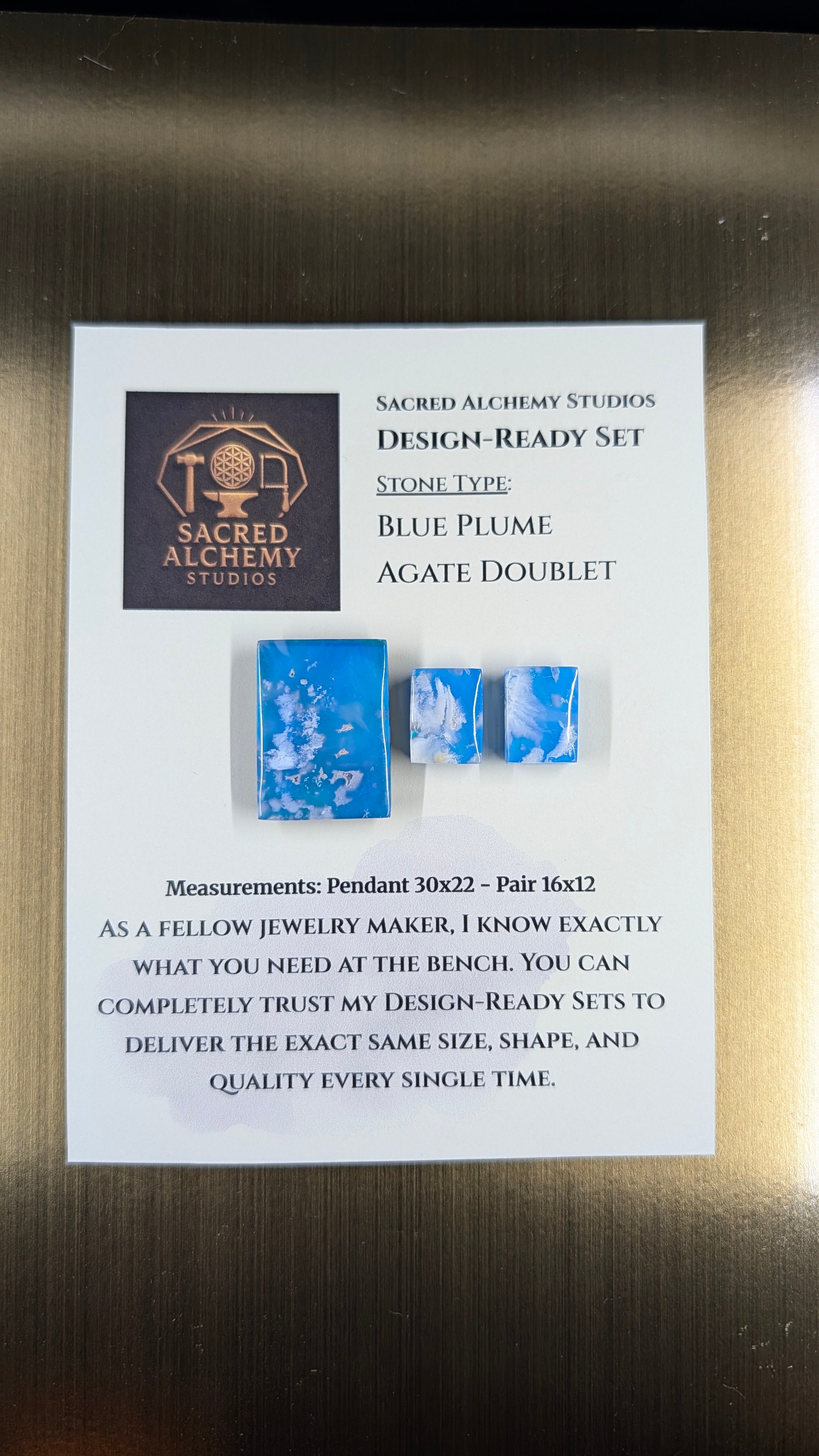 Rectangle Shape - Blue Plume Doublet - Design-Ready Set