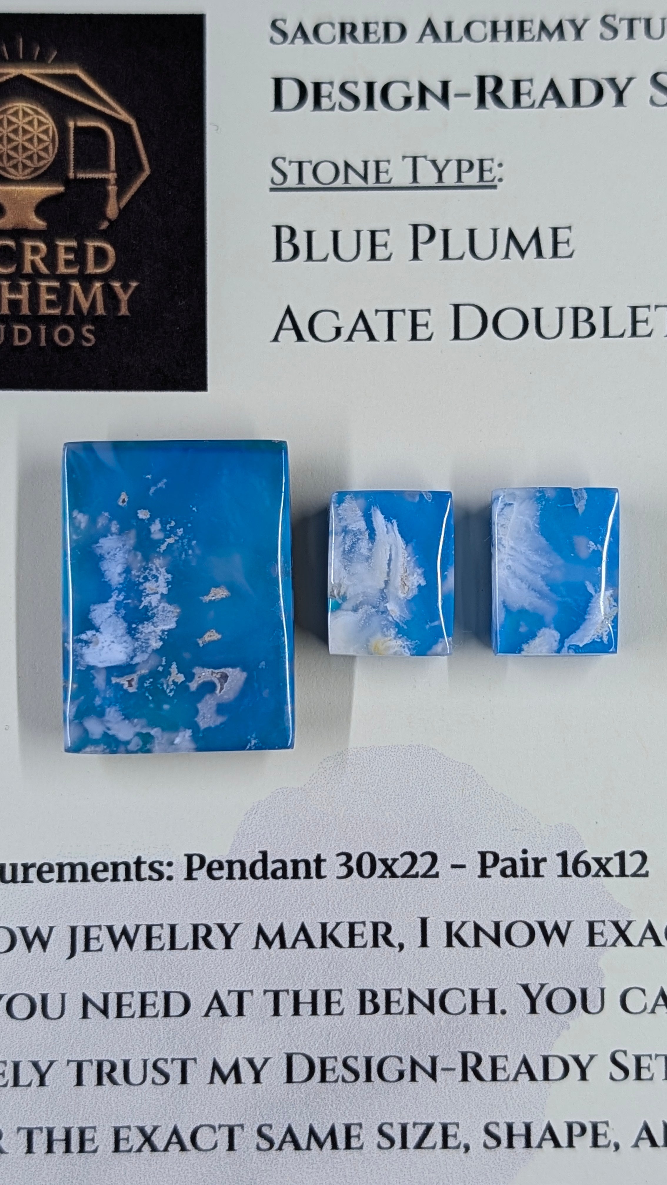 Rectangle Shape - Blue Plume Doublet - Design-Ready Set