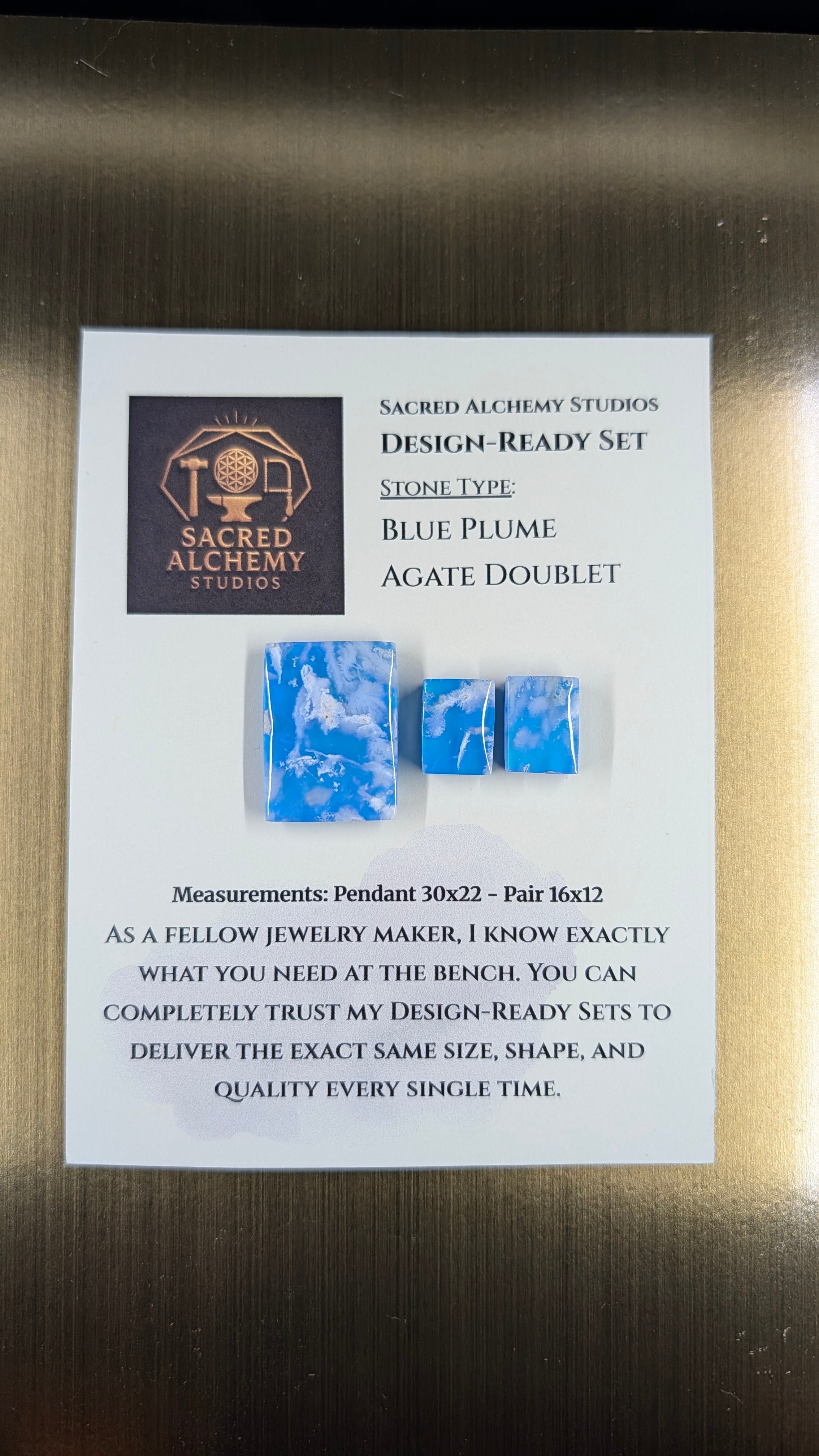 Rectangle Shape - Blue Plume Doublet - Design-Ready Set