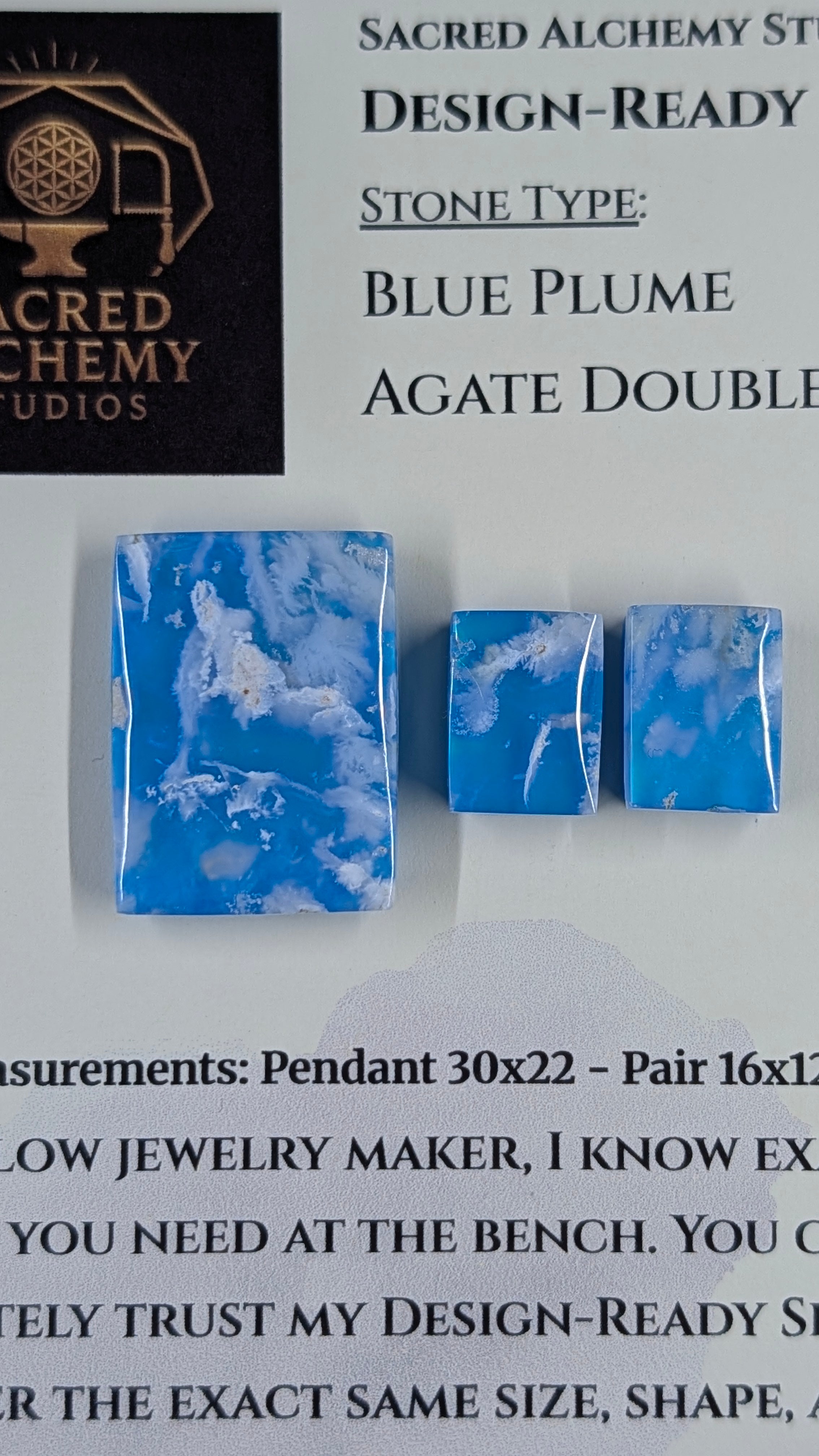 Rectangle Shape - Blue Plume Doublet - Design-Ready Set