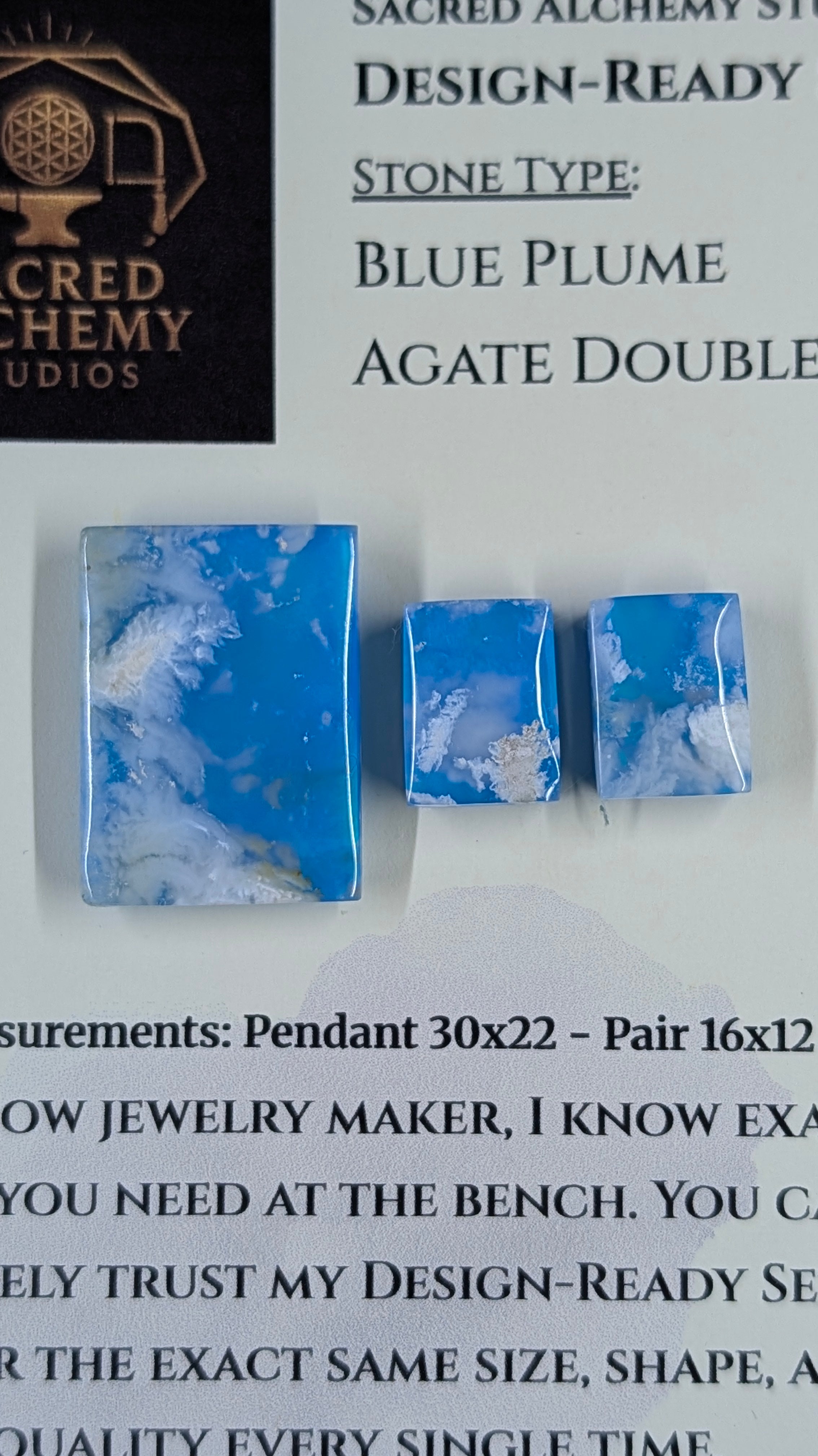 Rectangle Shape - Blue Plume Doublet - Design-Ready Set