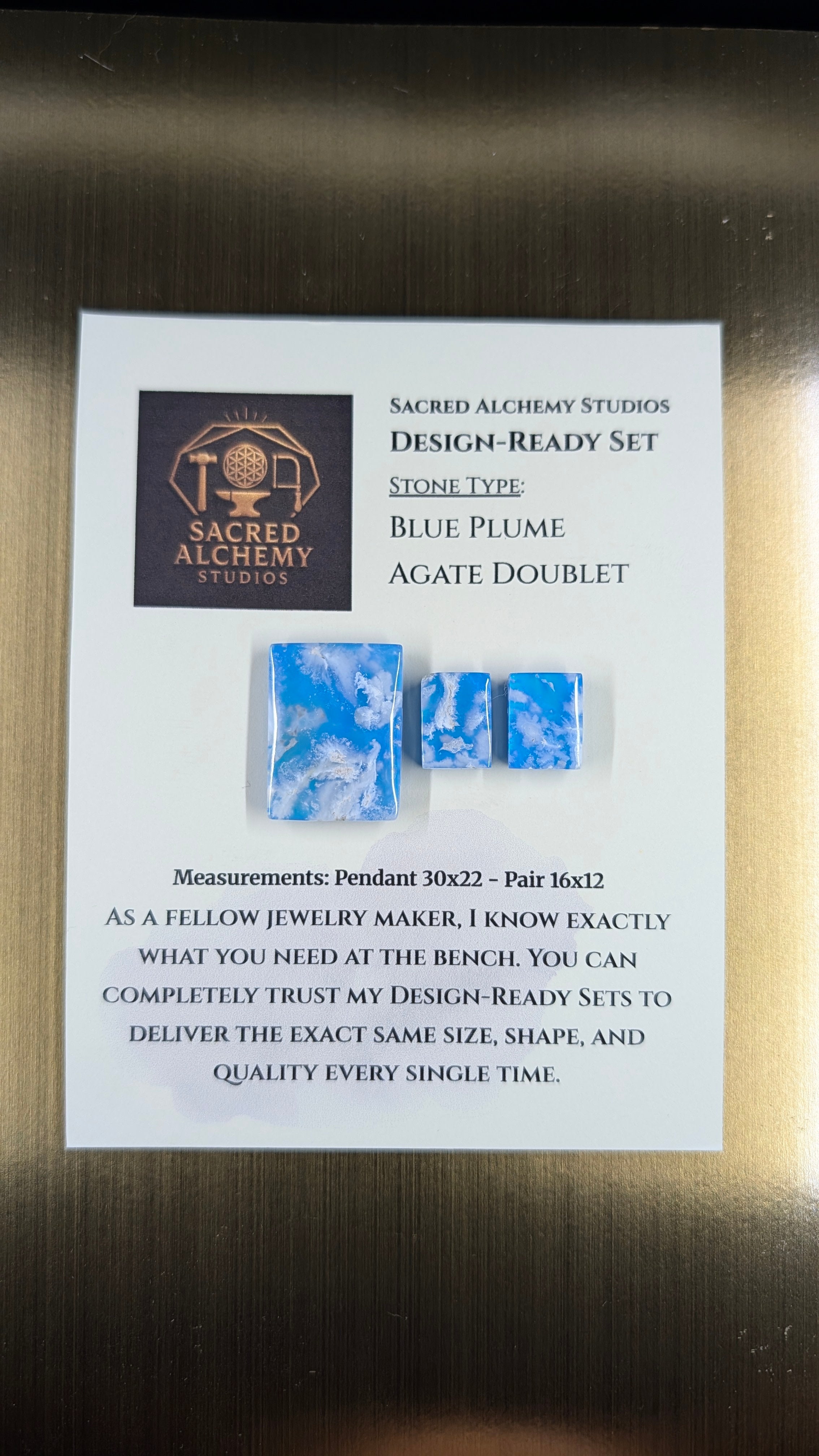 Rectangle Shape - Blue Plume Doublet - Design-Ready Set