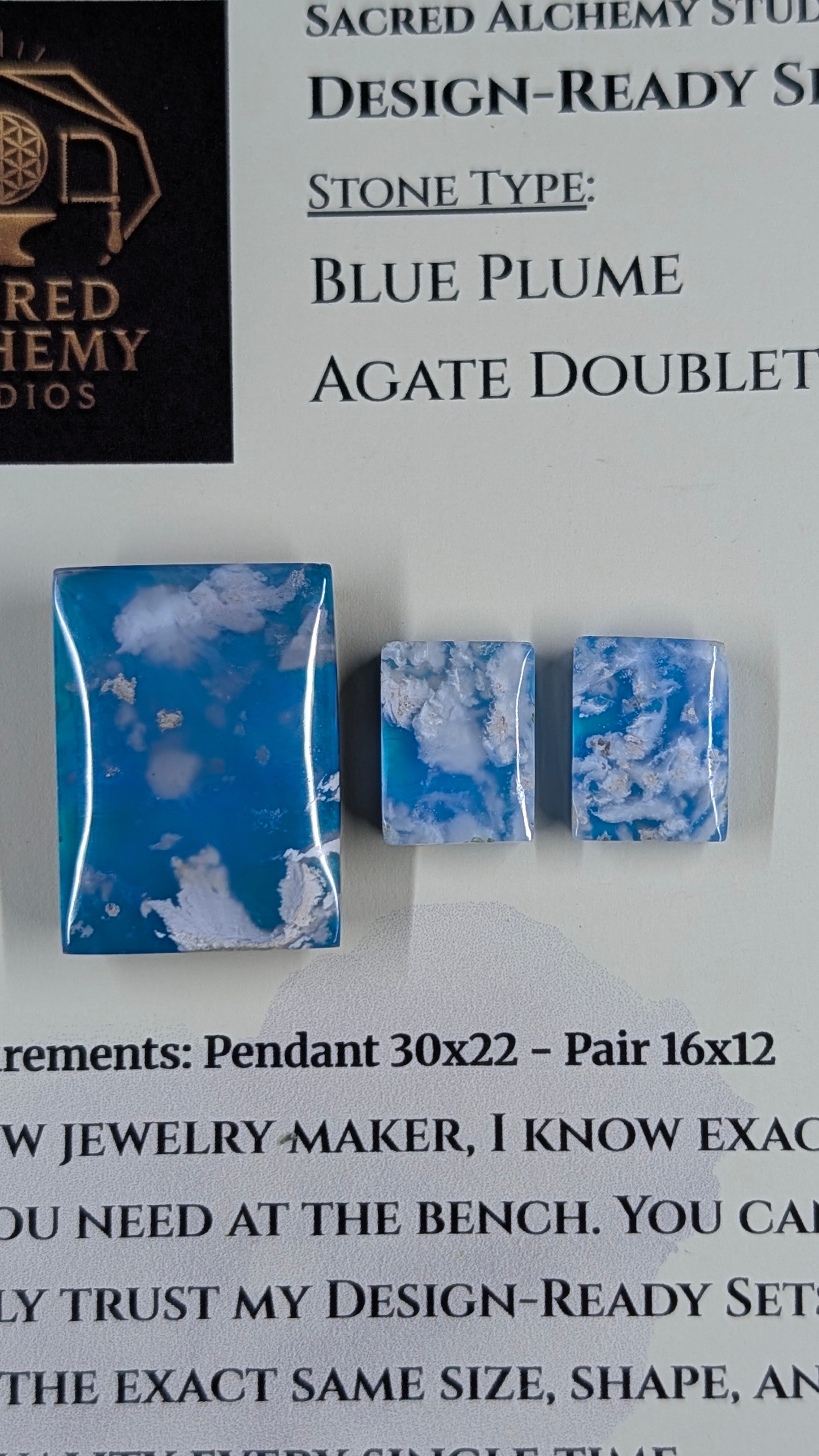 Rectangle Shape - Blue Plume Doublet - Design-Ready Set