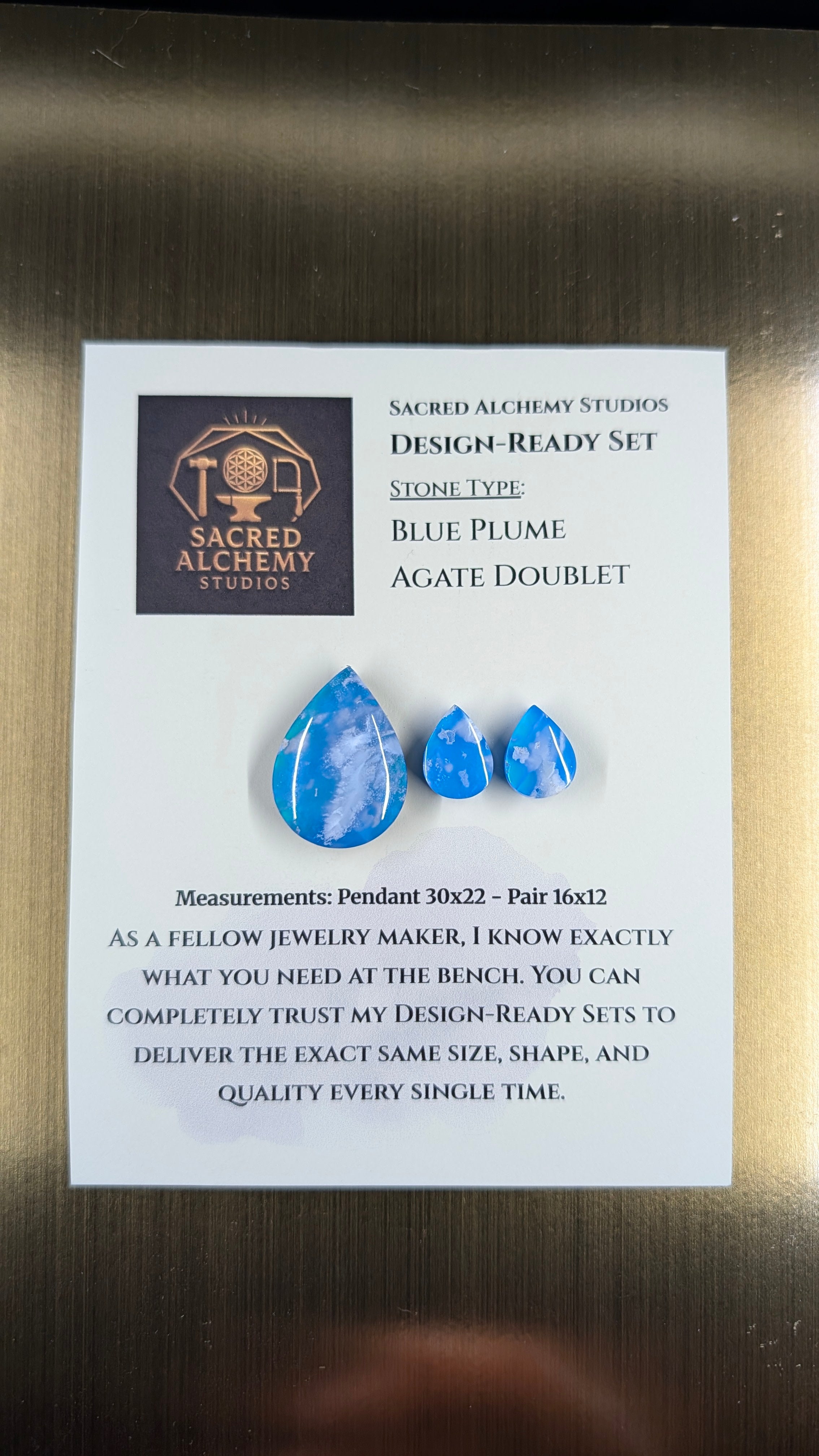 Tear Shape - Blue Plume Doublet - Design-Ready Set
