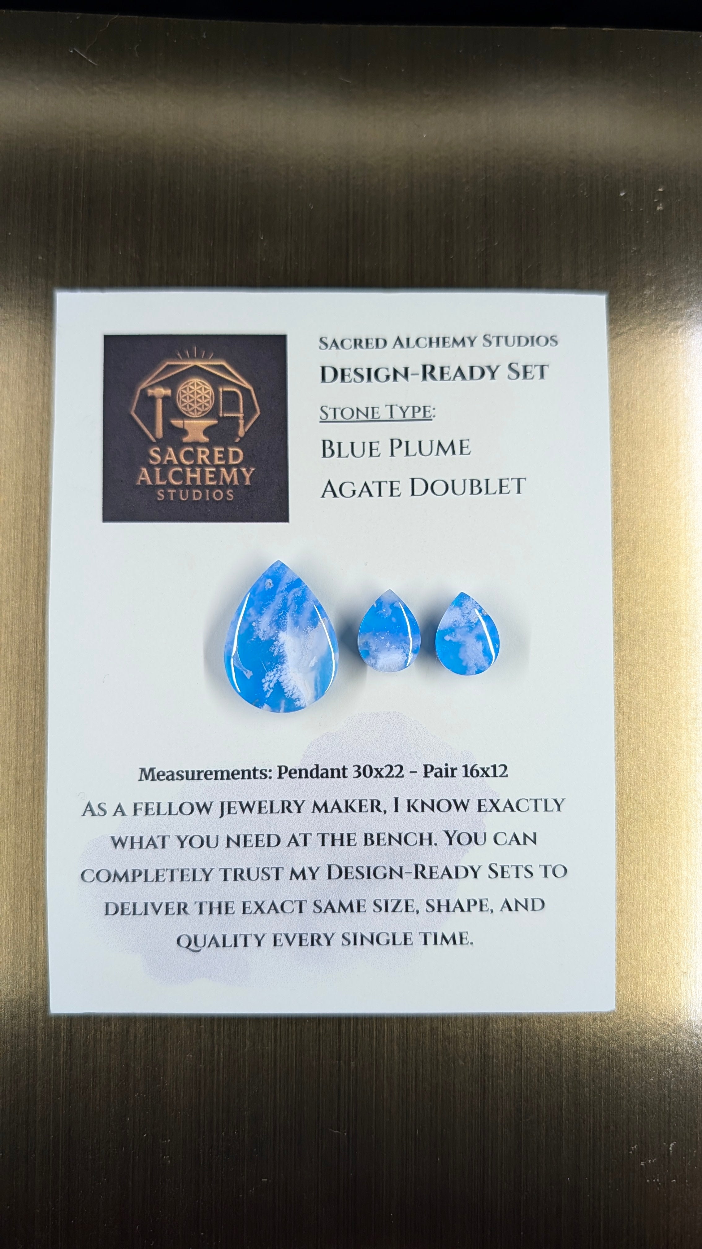 Tear Shape - Blue Plume Doublet - Design-Ready Set