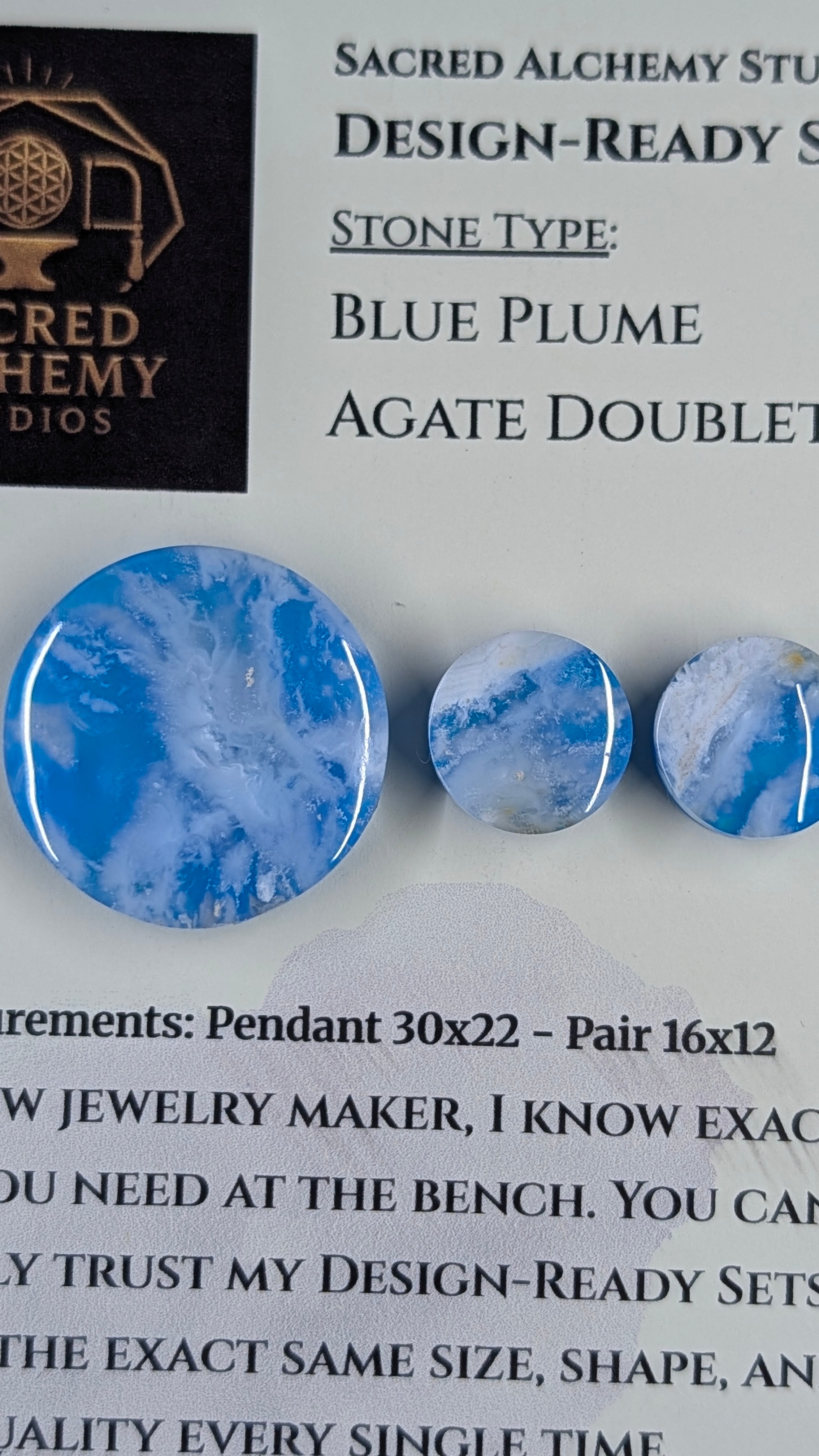 Circle Shape - Blue Plume Doublet - Design-Ready Set