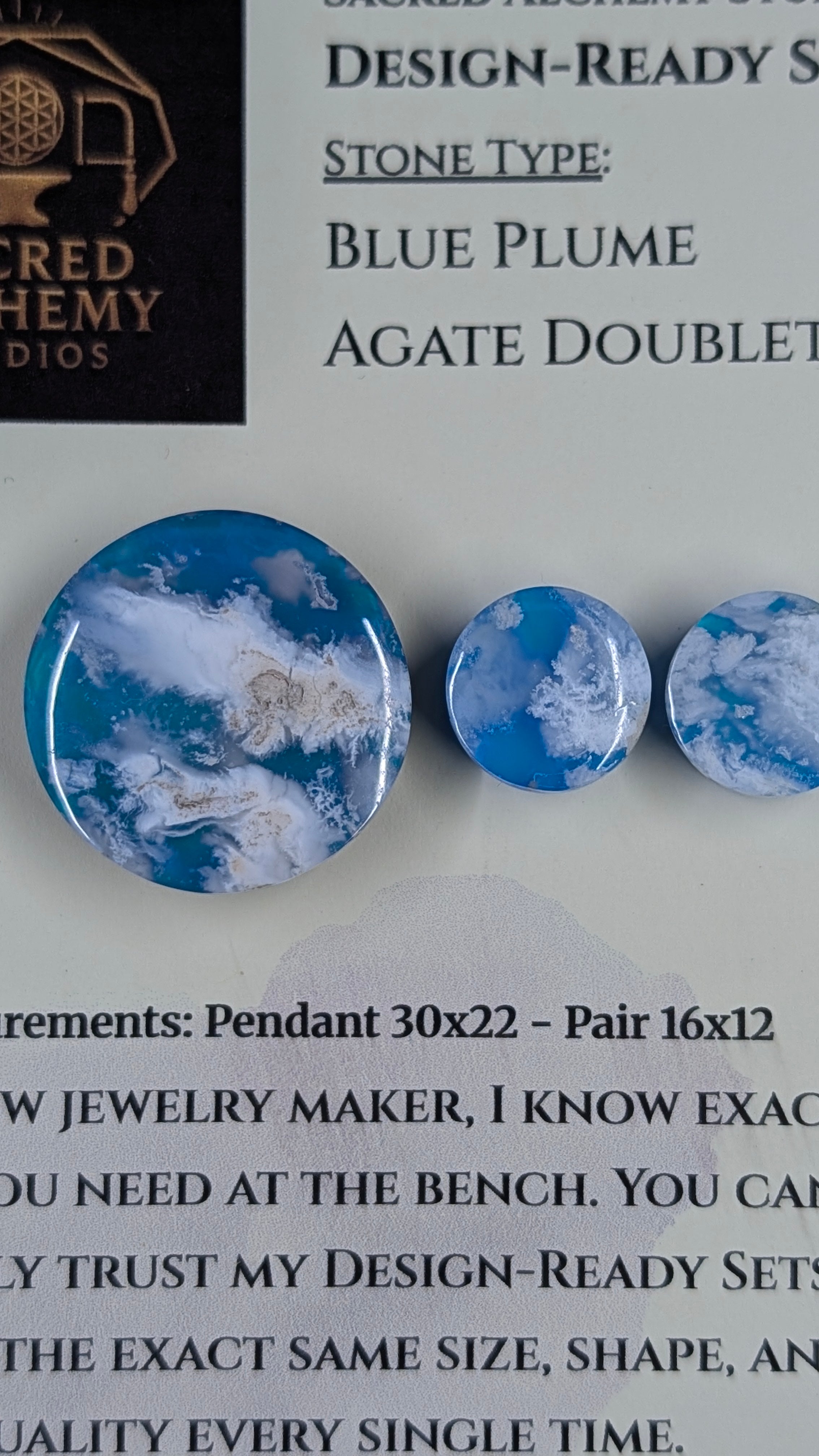 Circle Shape - Blue Plume Doublet - Design-Ready Set