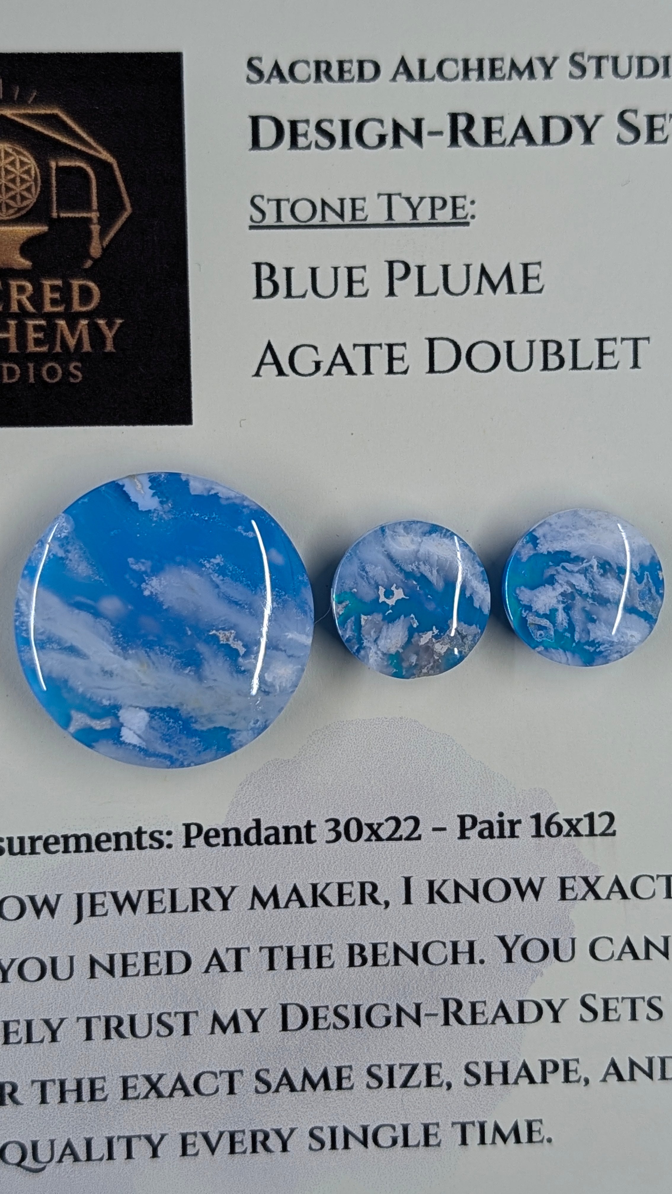 Circle Shape - Blue Plume Doublet - Design-Ready Set
