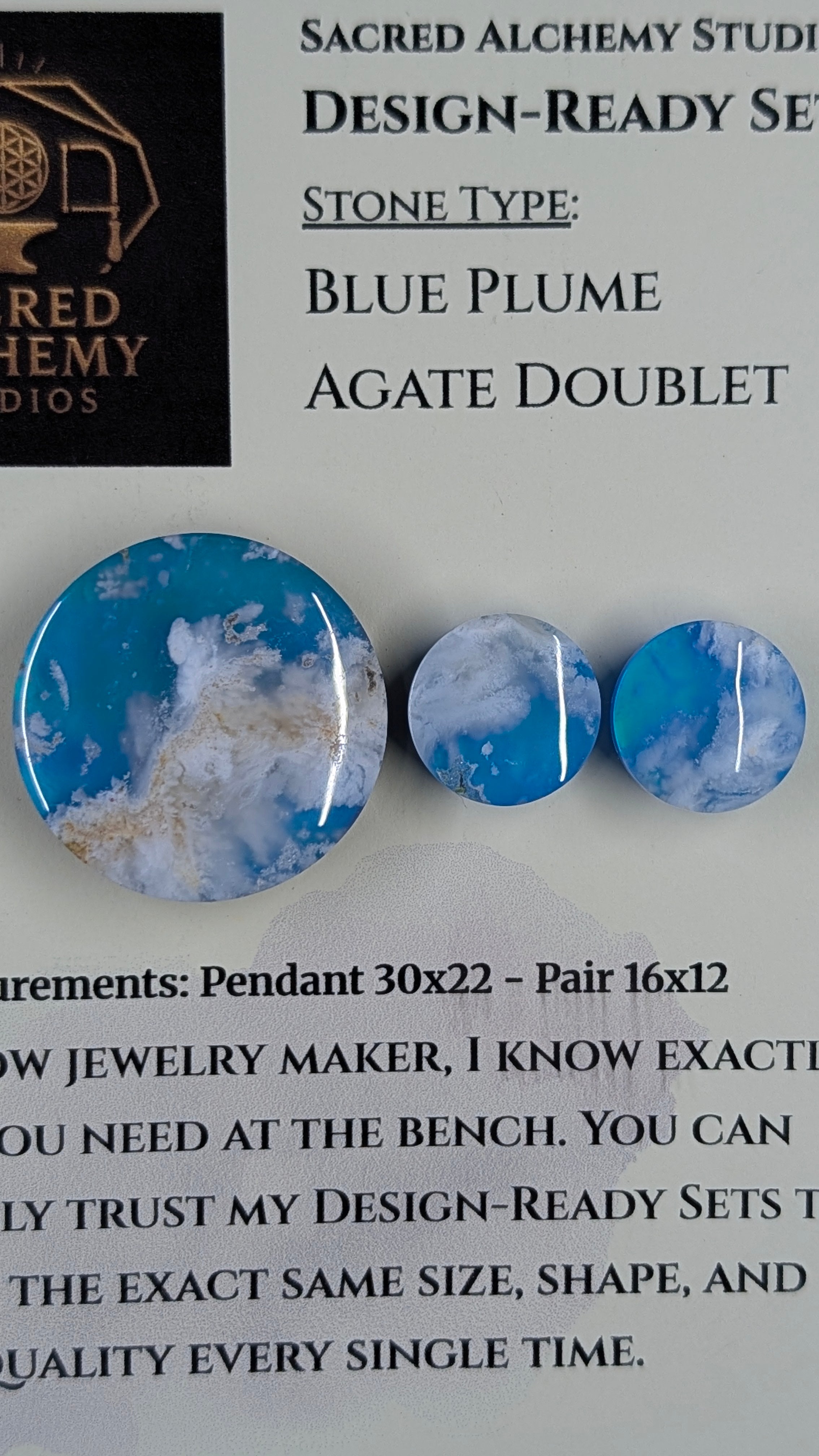 Circle Shape - Blue Plume Doublet - Design-Ready Set