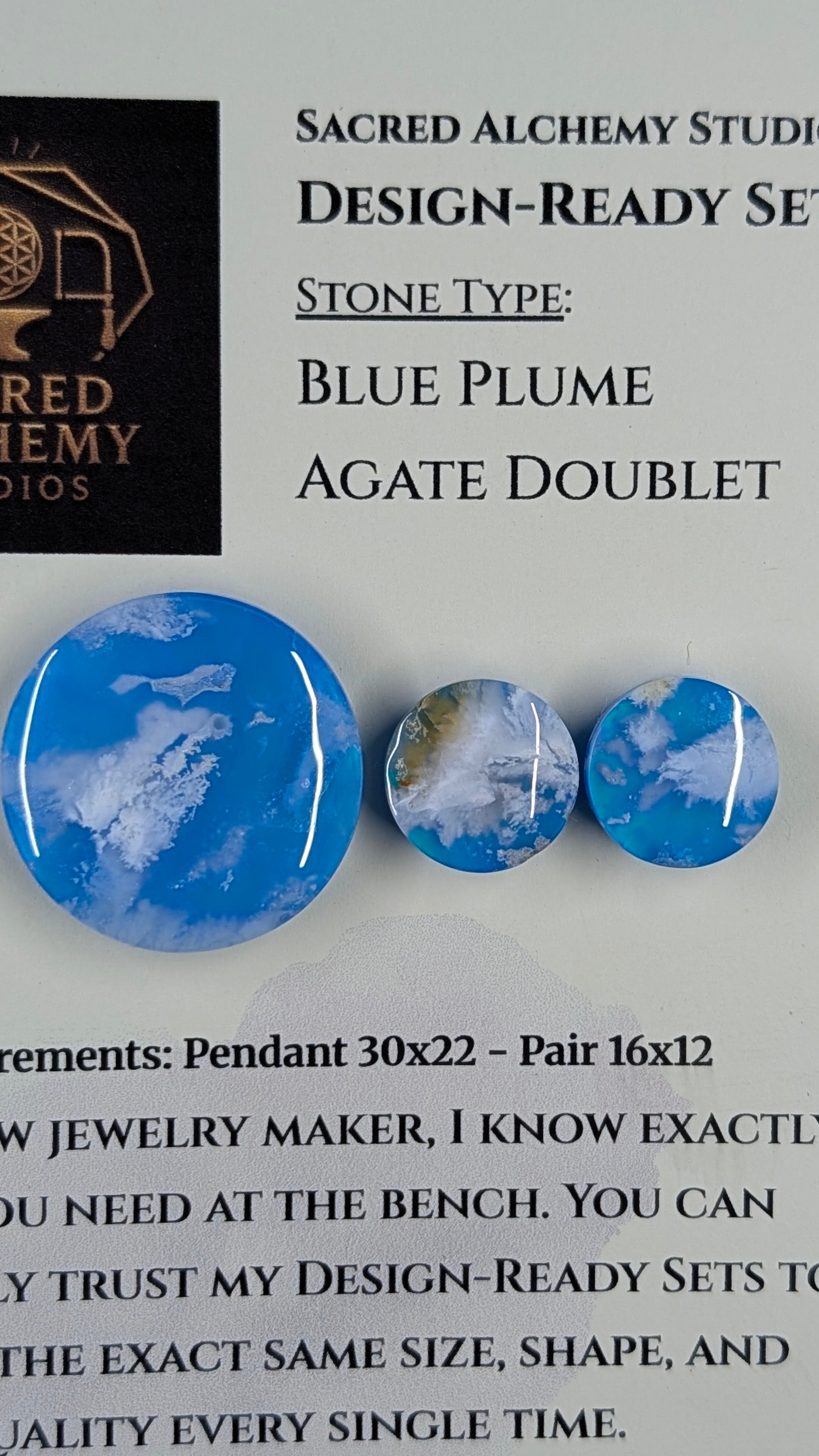 Circle Shape - Blue Plume Doublet - Design-Ready Set