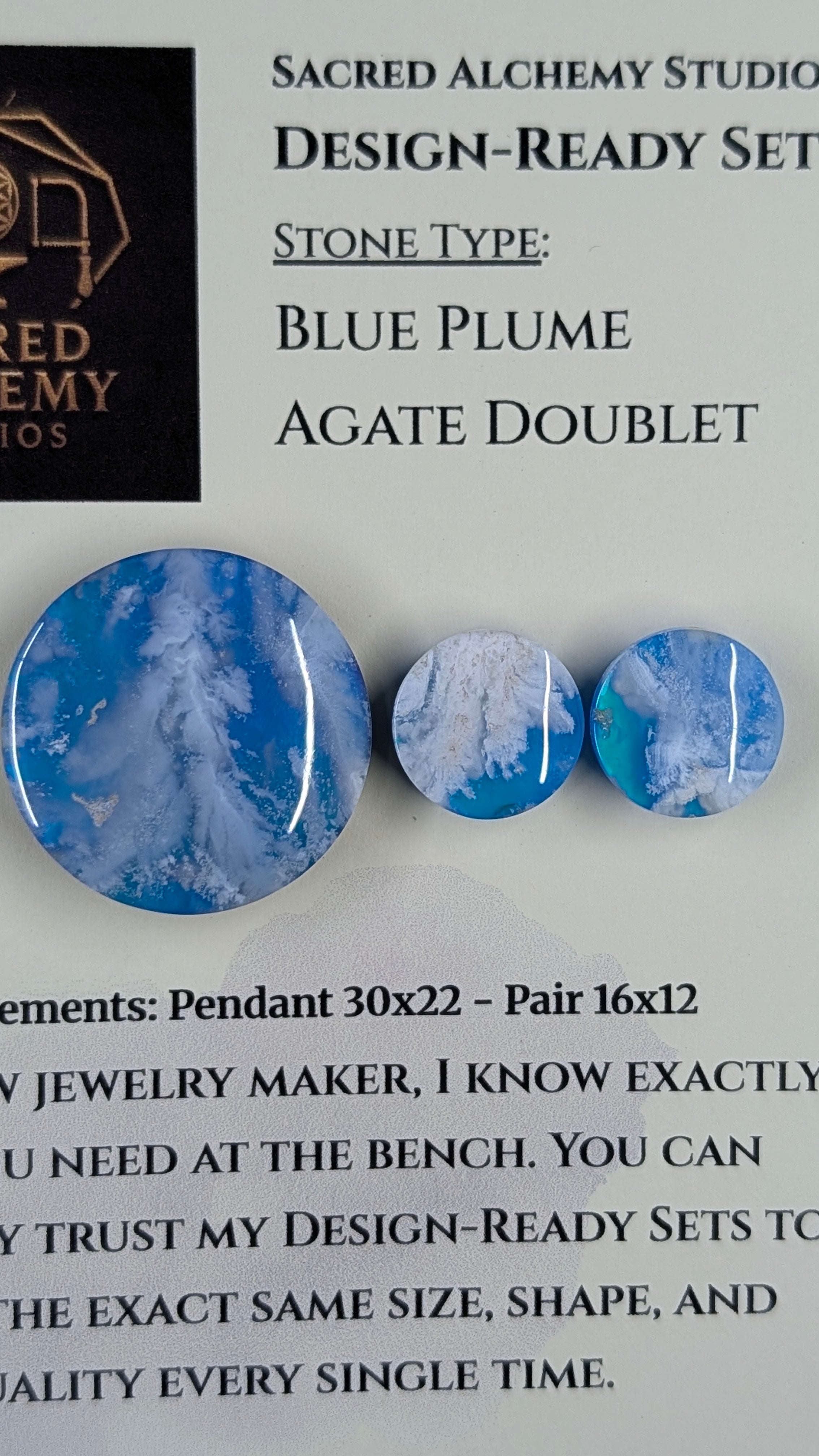 Circle Shape - Blue Plume Doublet - Design-Ready Set