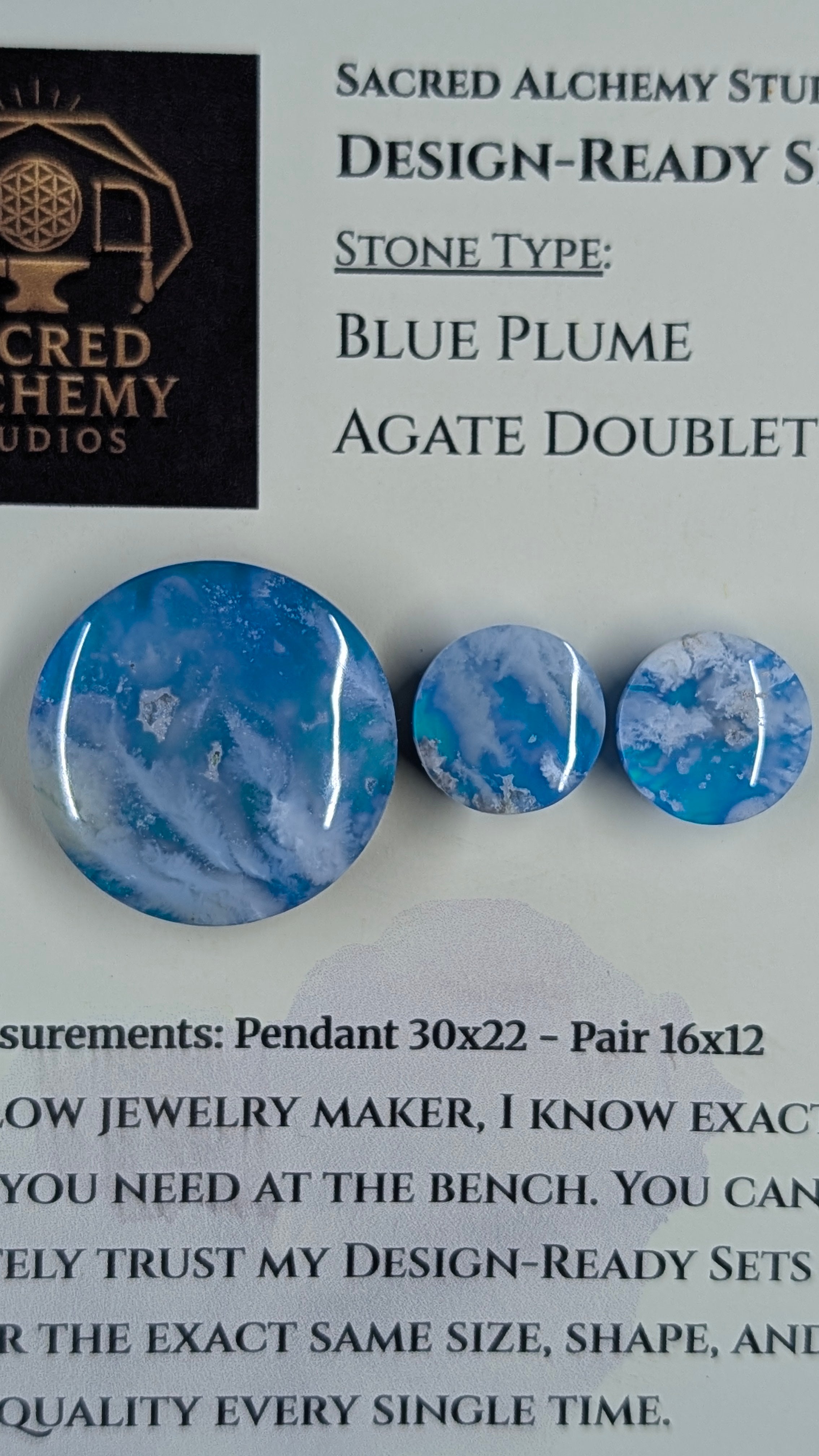 Circle Shape - Blue Plume Doublet - Design-Ready Set