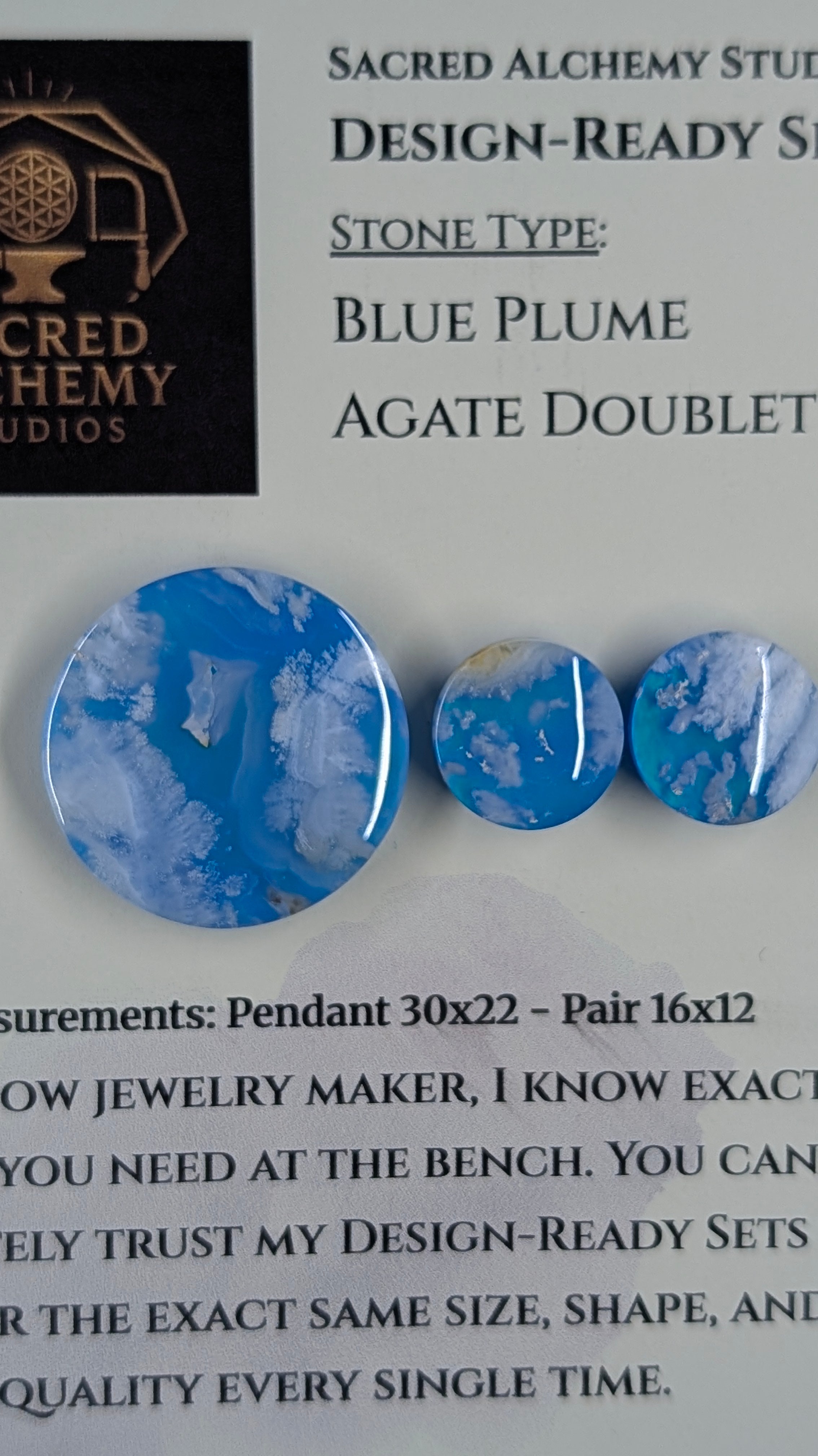 Circle Shape - Blue Plume Doublet - Design-Ready Set