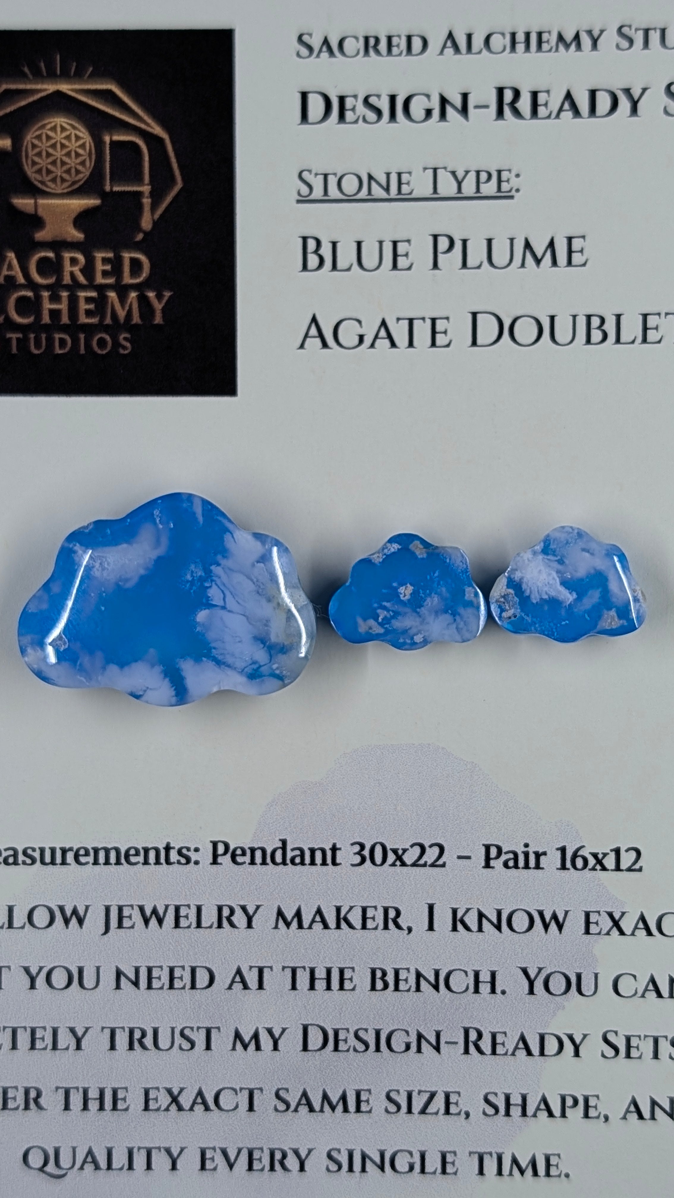 Cloud Shape - Blue Plume Doublet - Design-Ready Set