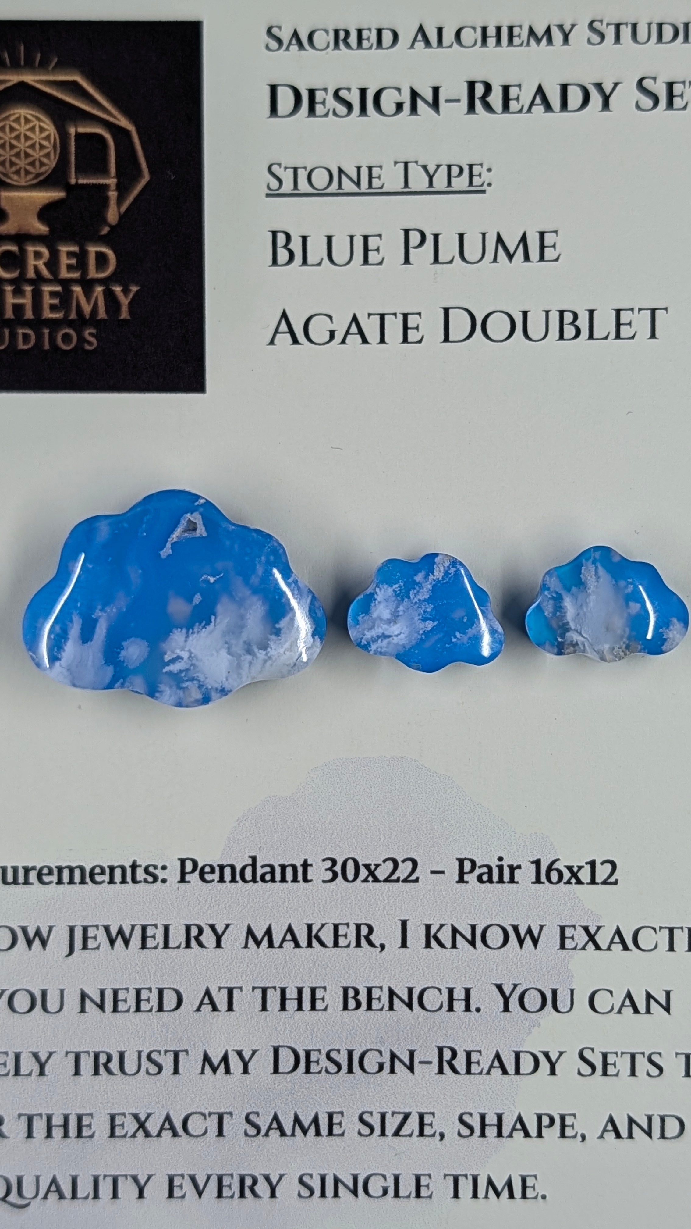 Cloud Shape - Blue Plume Doublet - Design-Ready Set