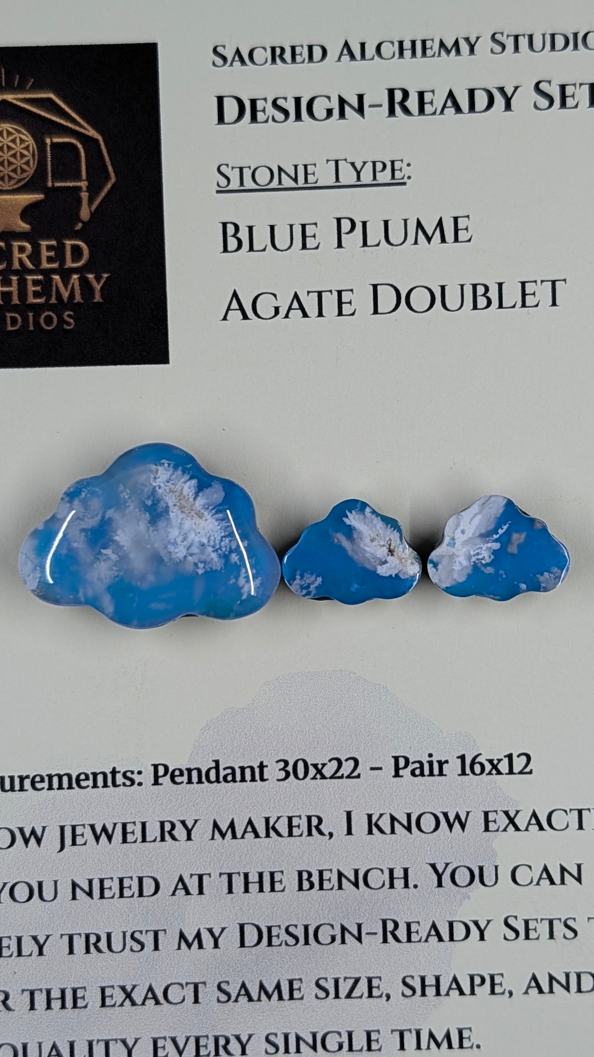 Cloud Shape - Blue Plume Doublet - Design-Ready Set