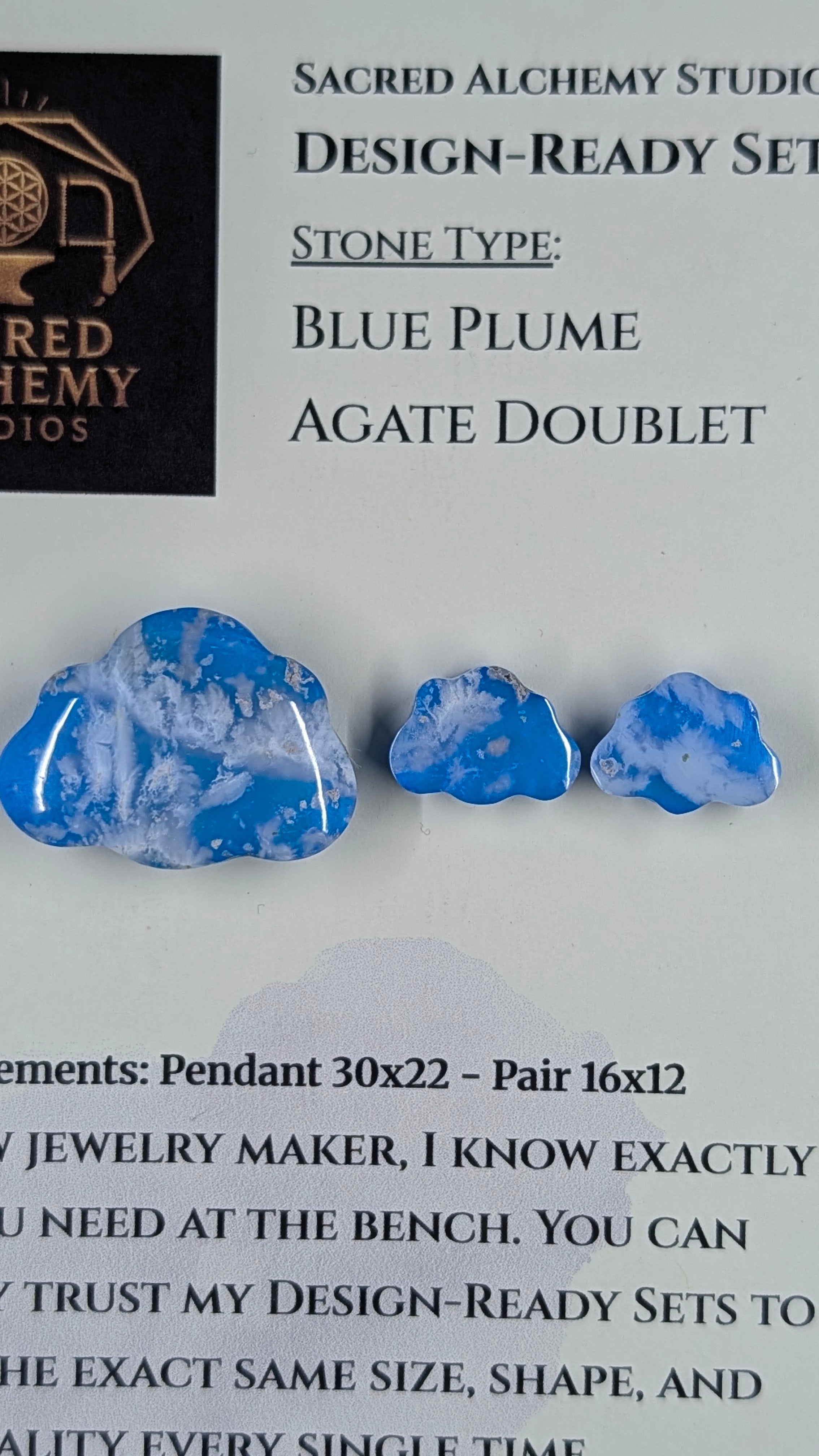 Cloud Shape - Blue Plume Doublet - Design-Ready Set
