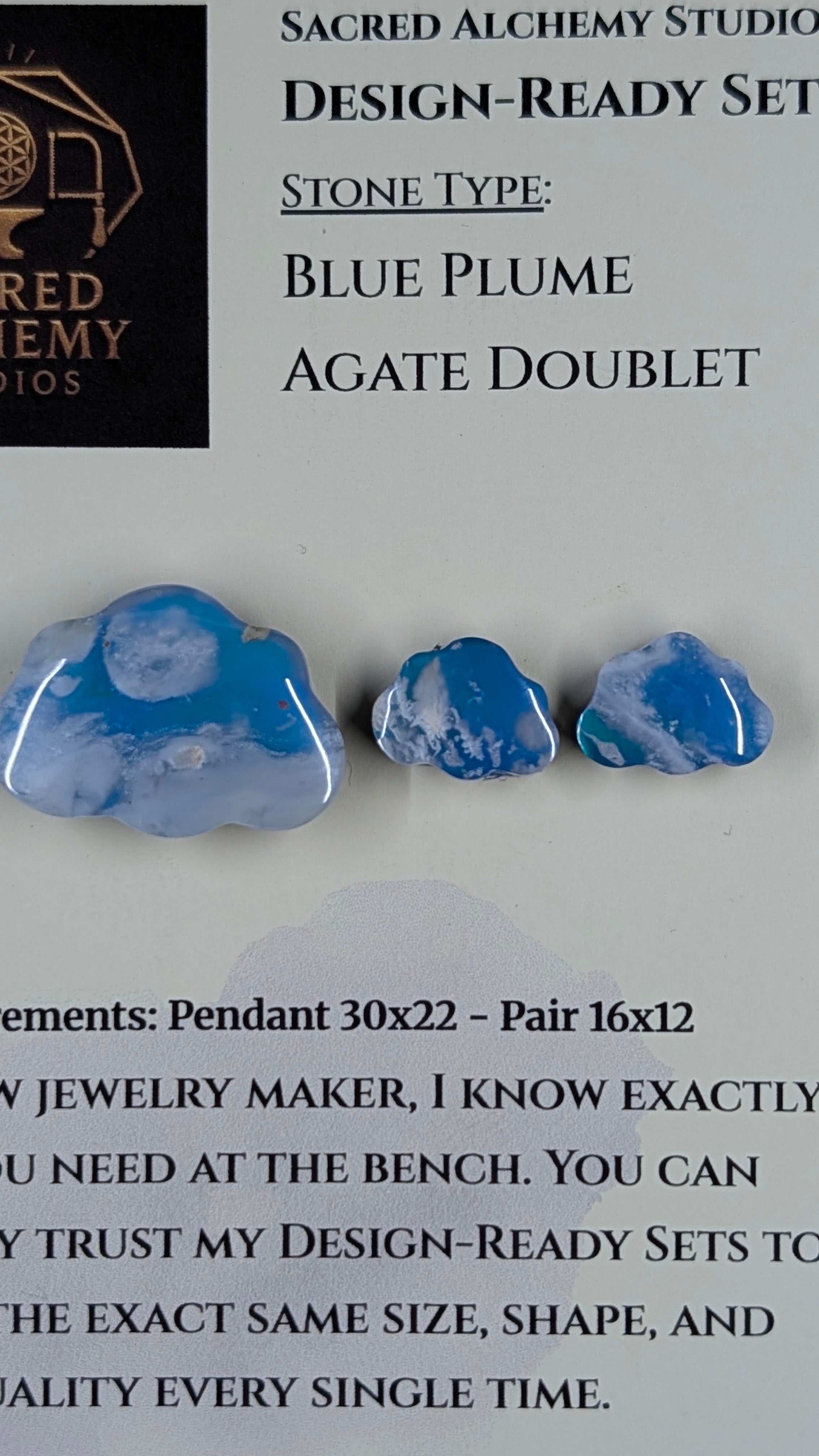 Cloud Shape - Blue Plume Doublet - Design-Ready Set