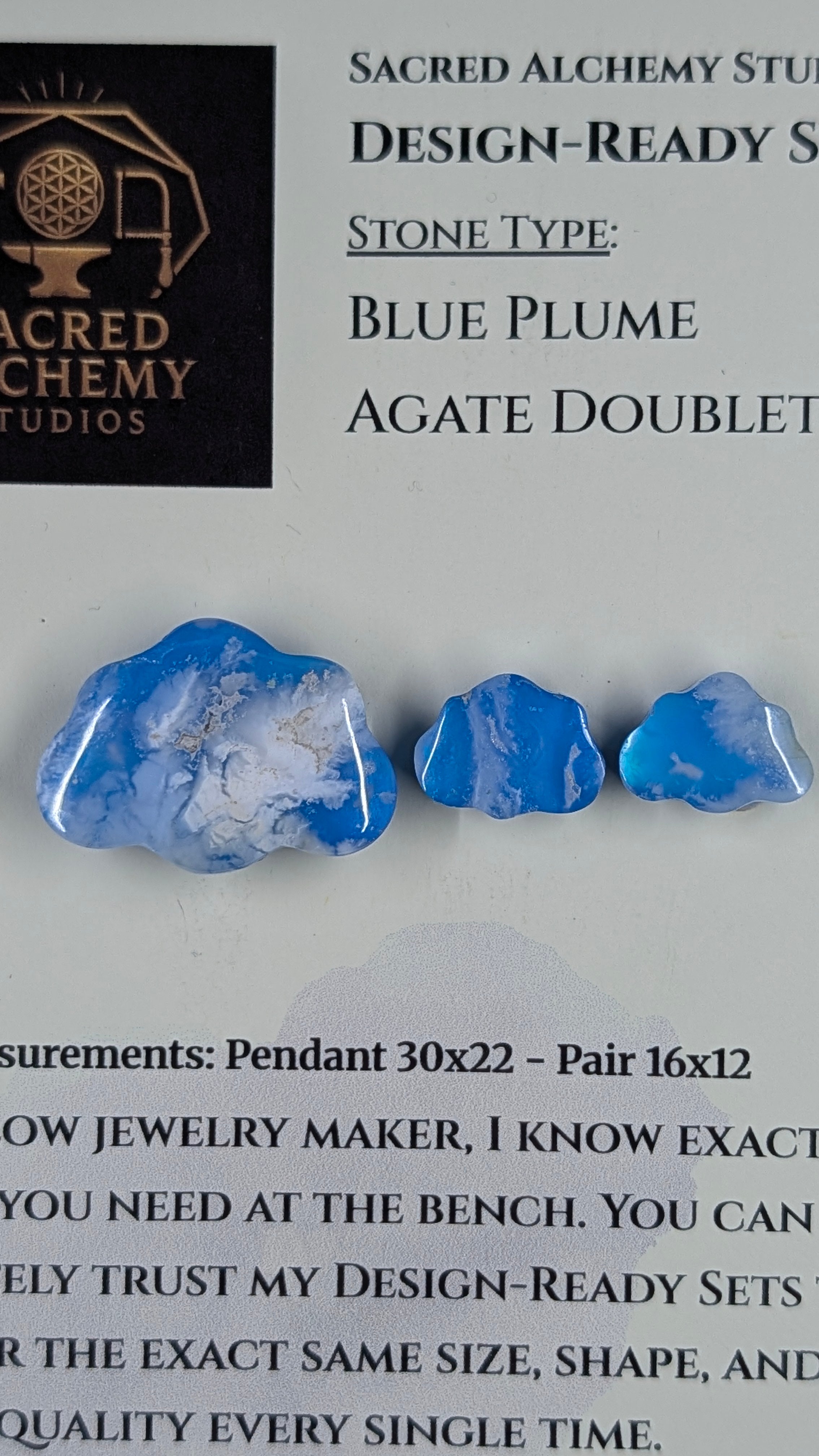 Cloud Shape - Blue Plume Doublet - Design-Ready Set
