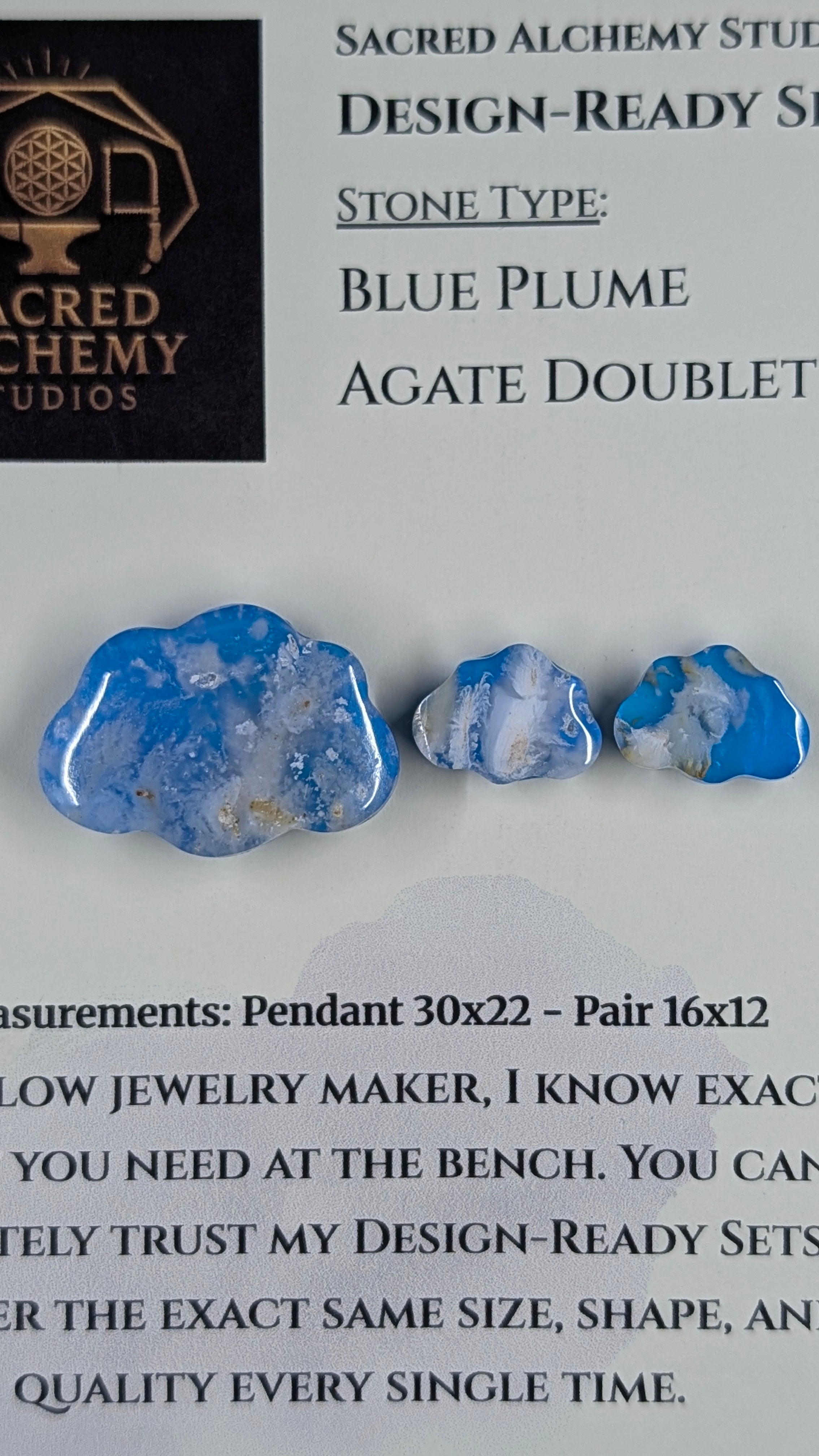 Cloud Shape - Blue Plume Doublet - Design-Ready Set