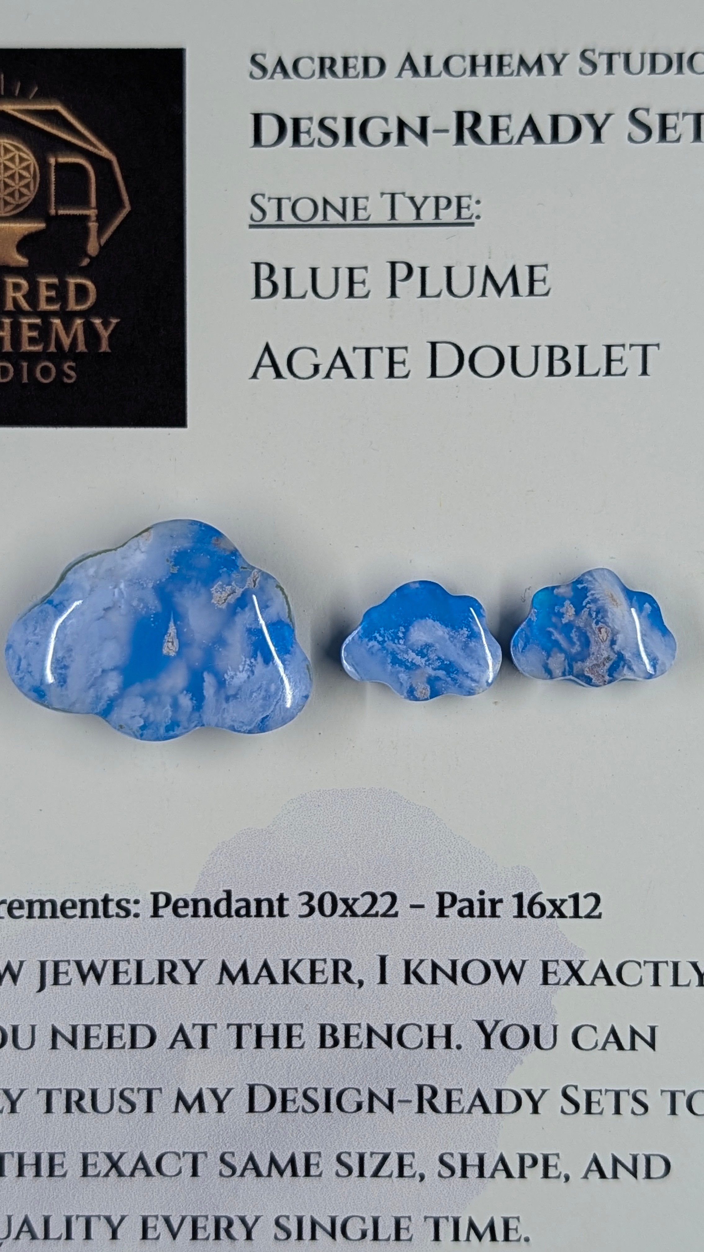 Cloud Shape - Blue Plume Doublet - Design-Ready Set