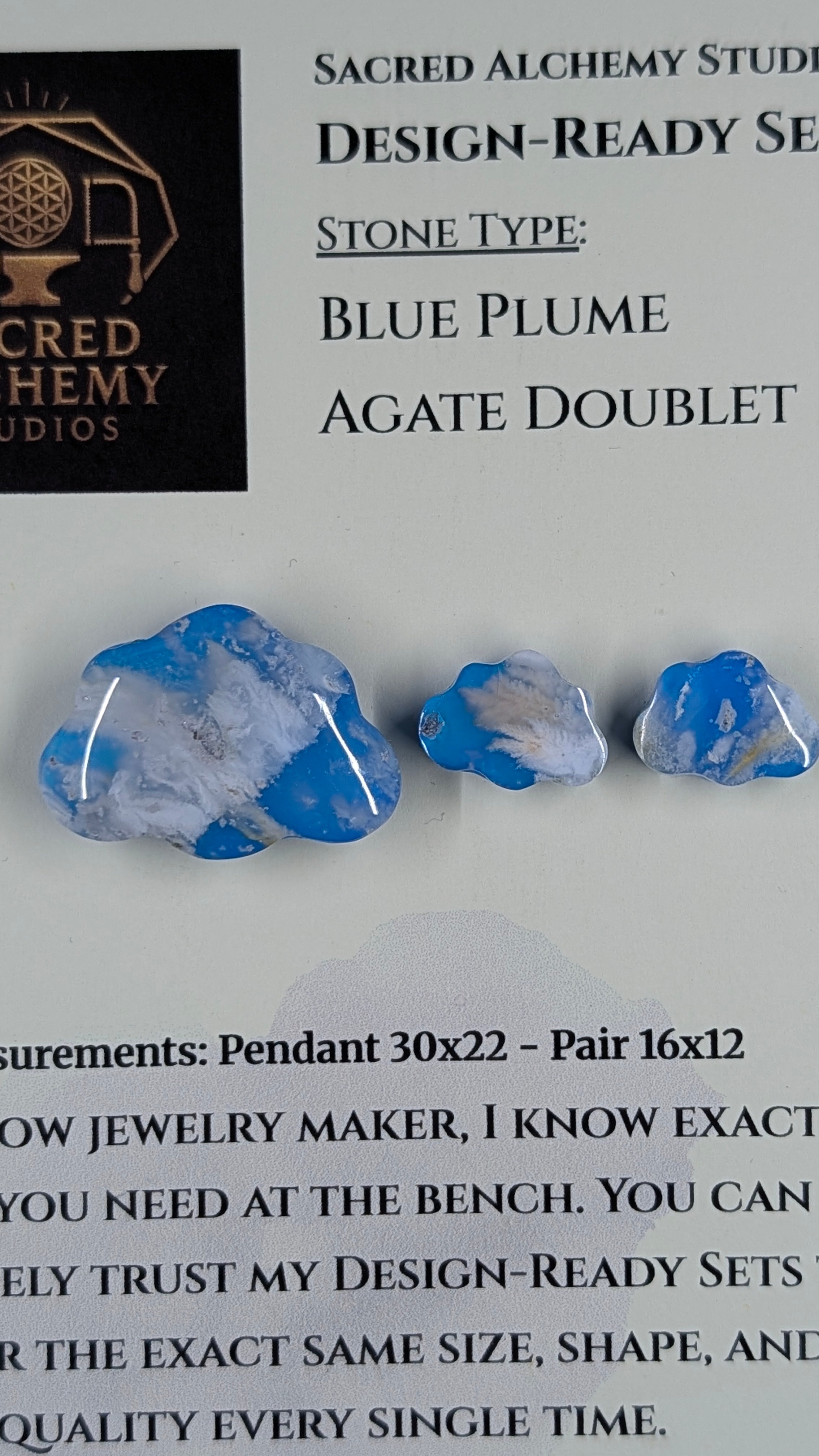 Cloud Shape - Blue Plume Doublet - Design-Ready Set