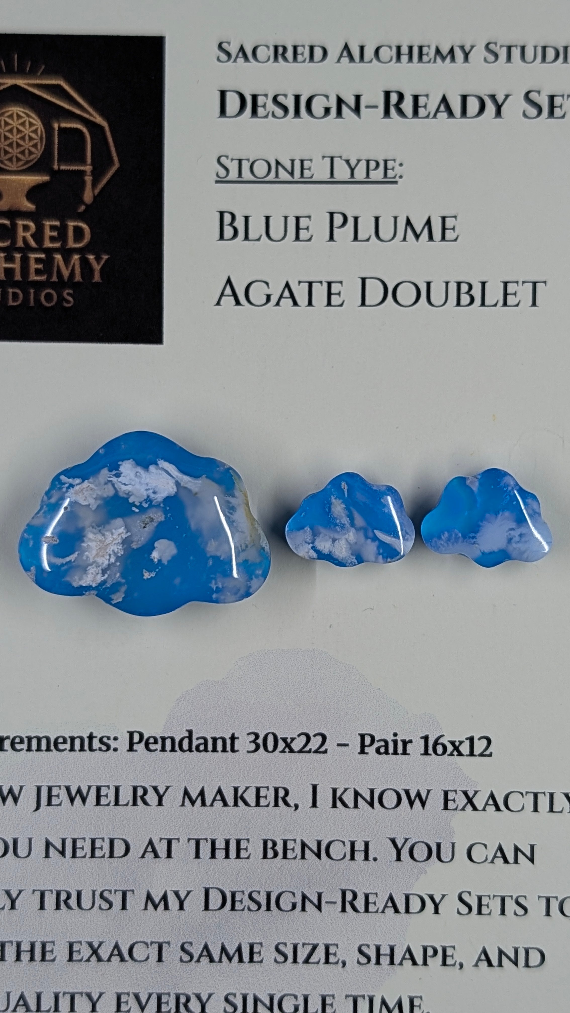 Cloud Shape - Blue Plume Doublet - Design-Ready Set